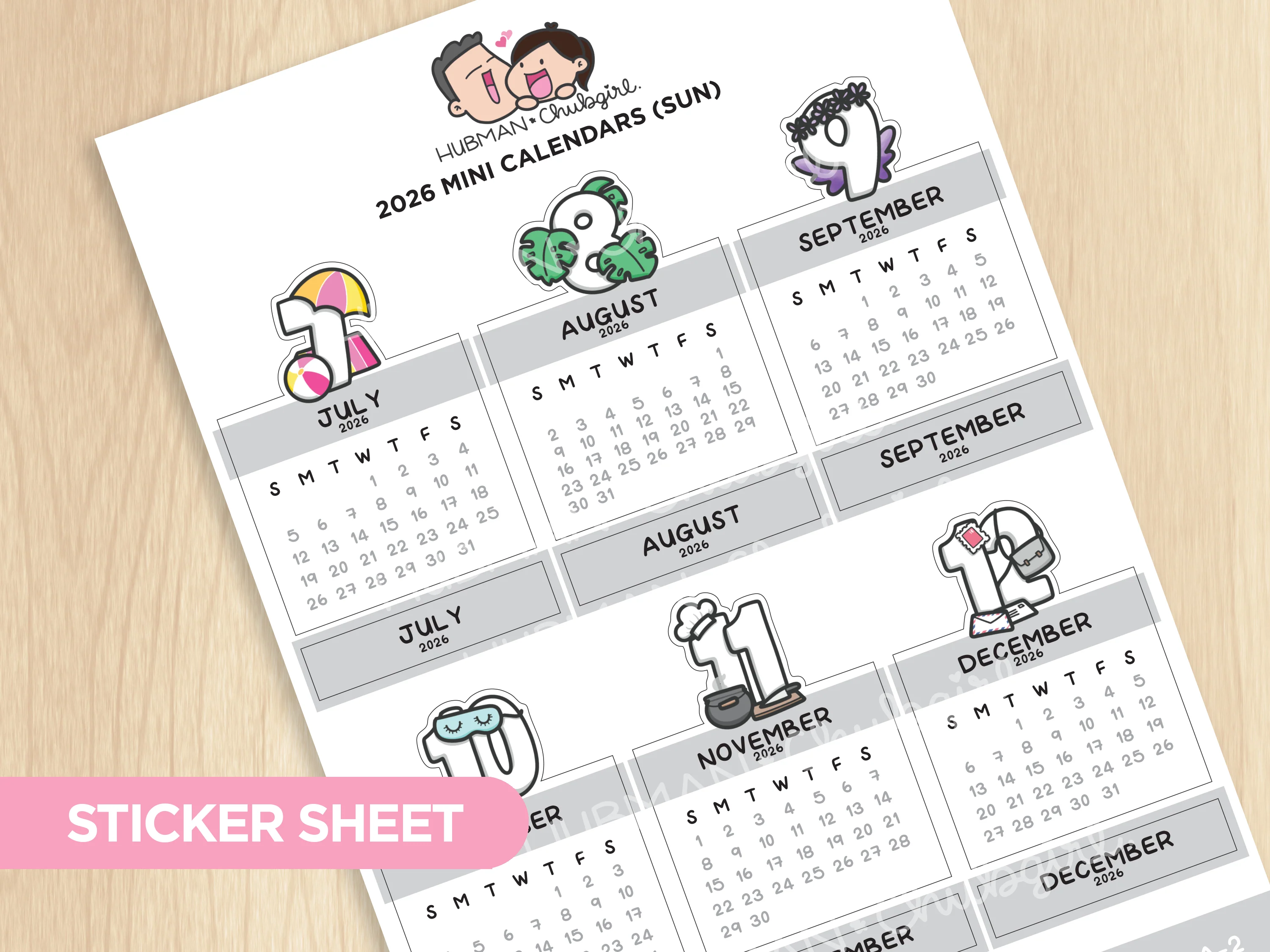 2026 Mini Themed Calendars - Image 4