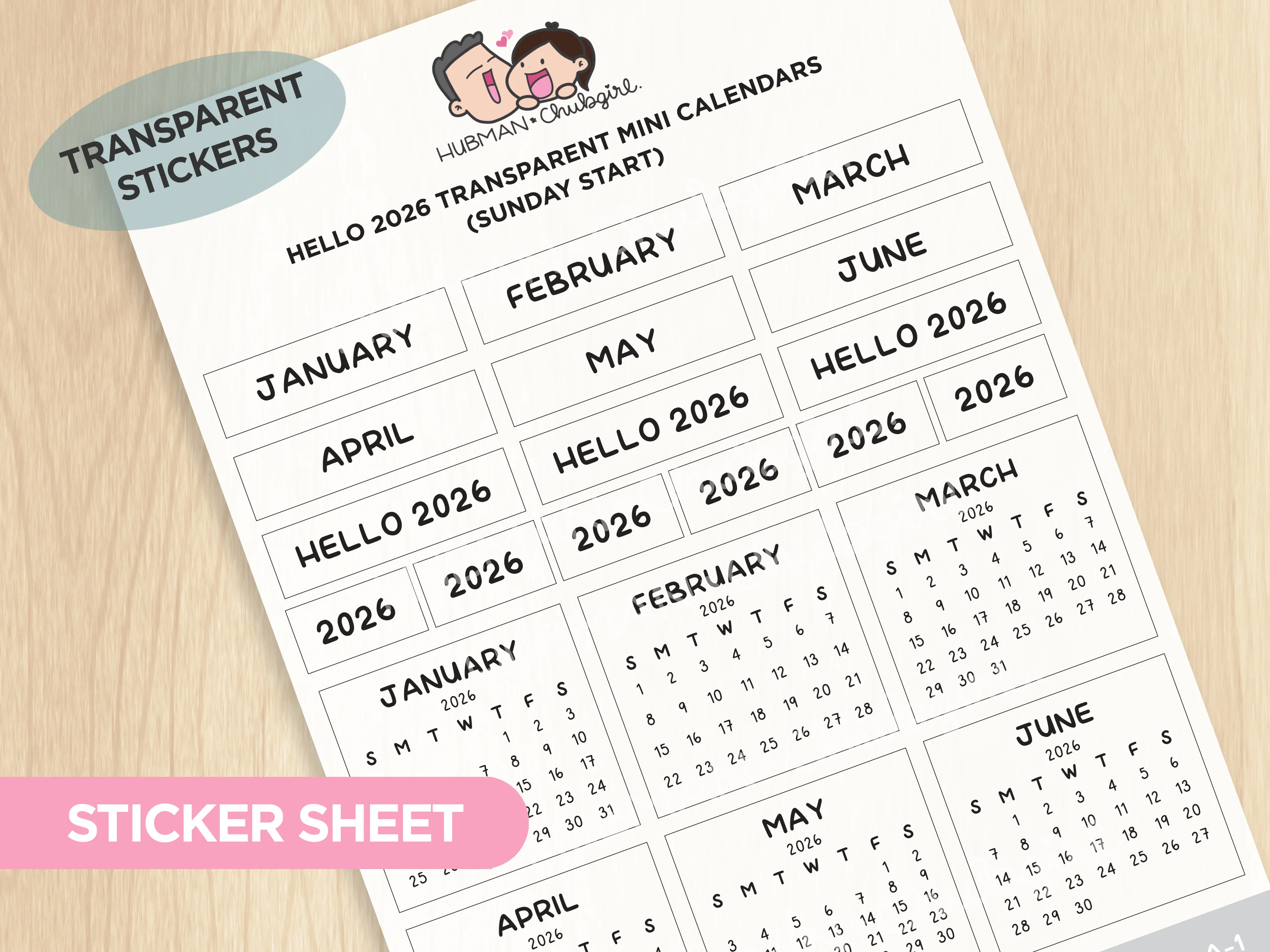 2026 Calendars Sticker Set - Image 4