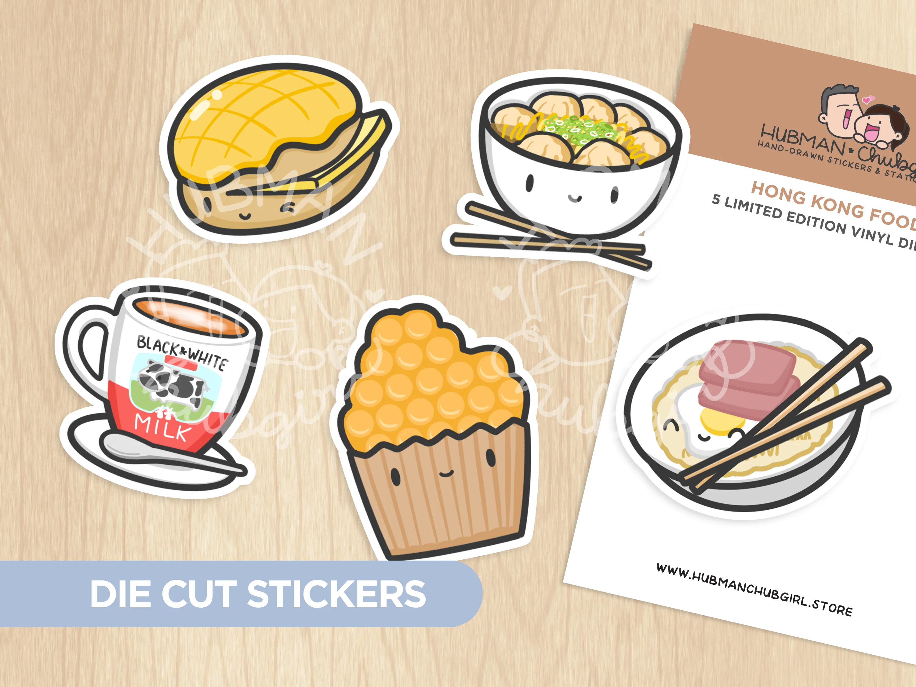 Hong Kong Foods Die cut stickers
