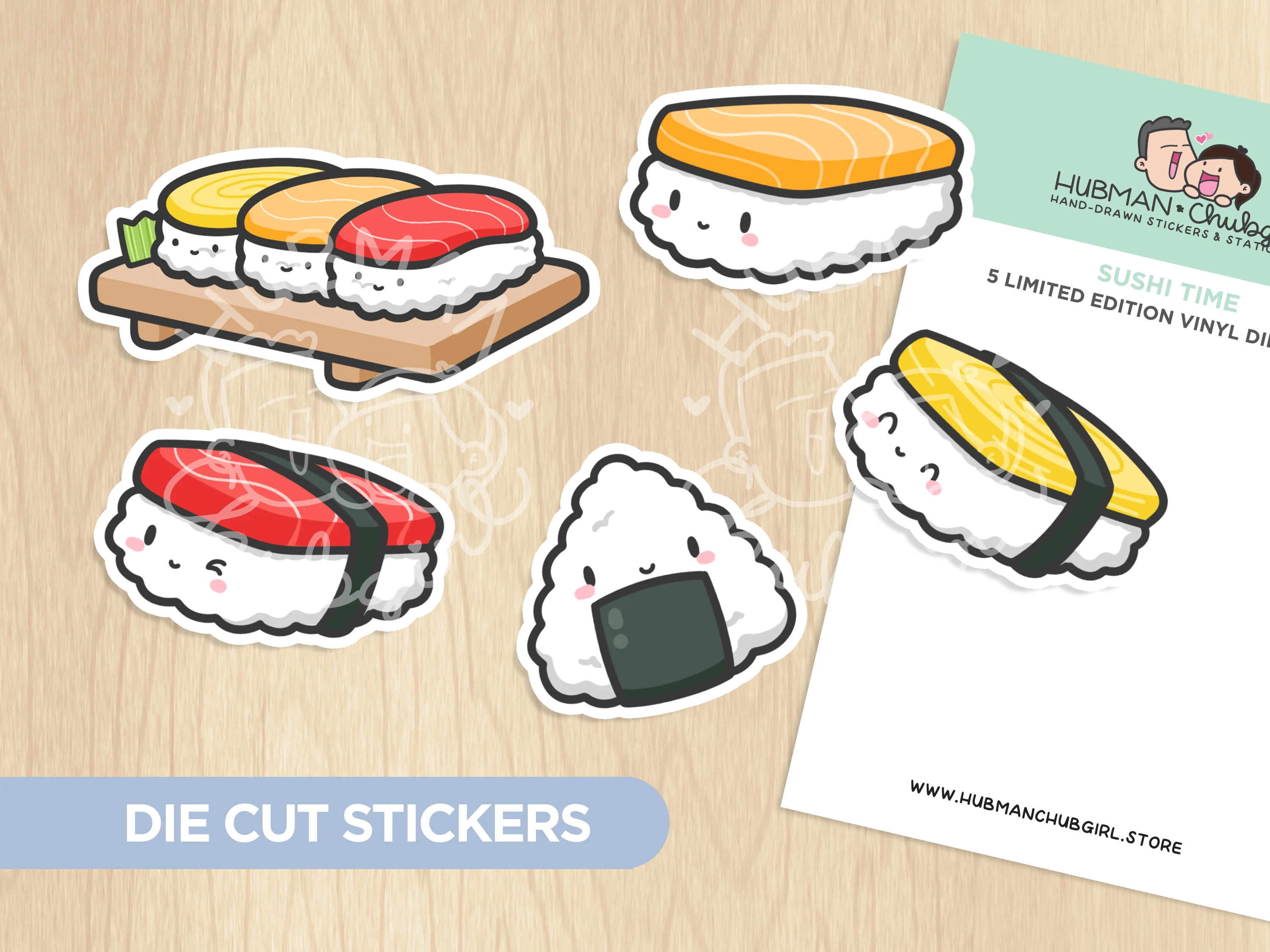 Sushi Time Die cut stickers