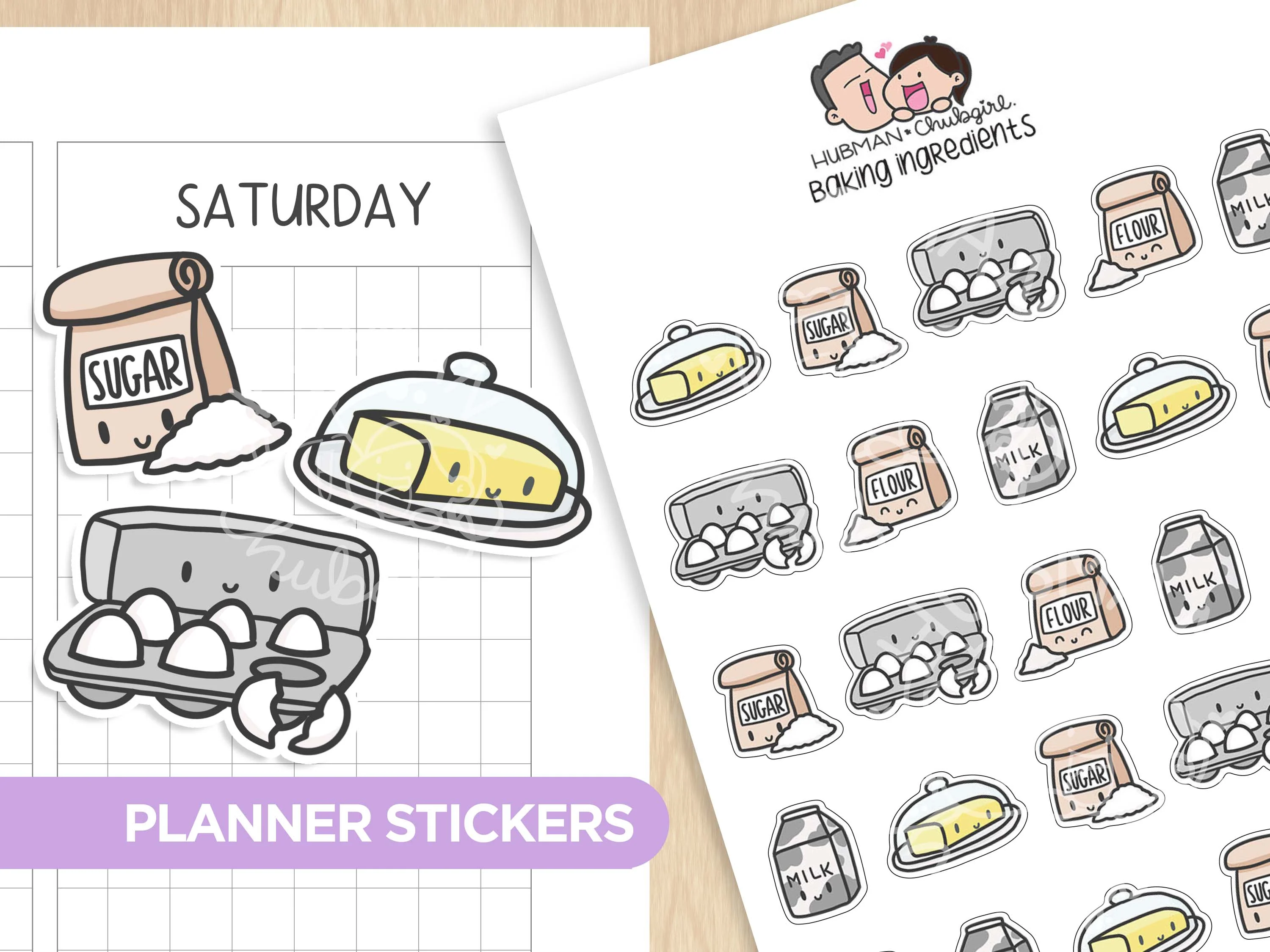 Baking Ingredients Planner Stickers