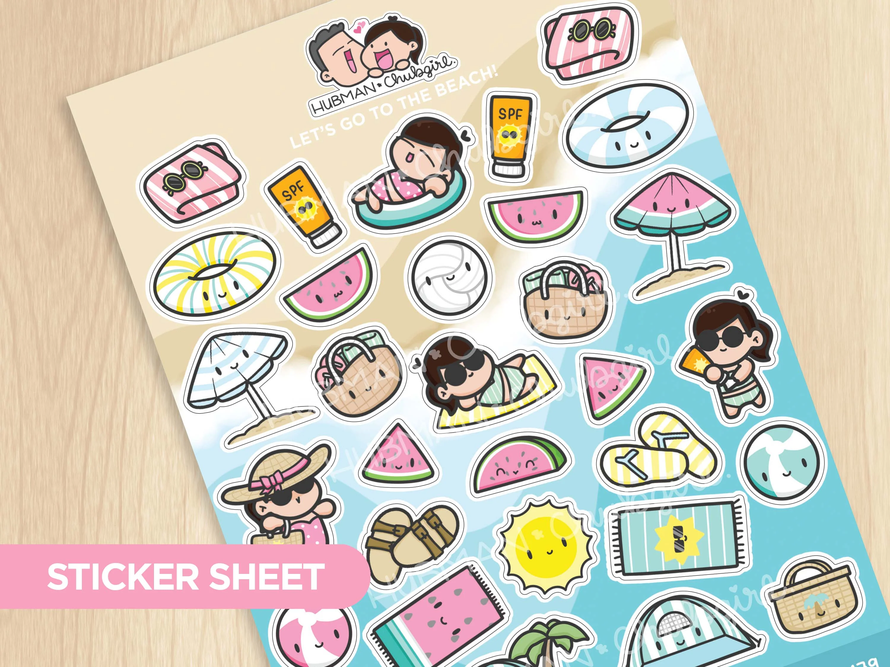Beach Time Sticker Set - Image 2