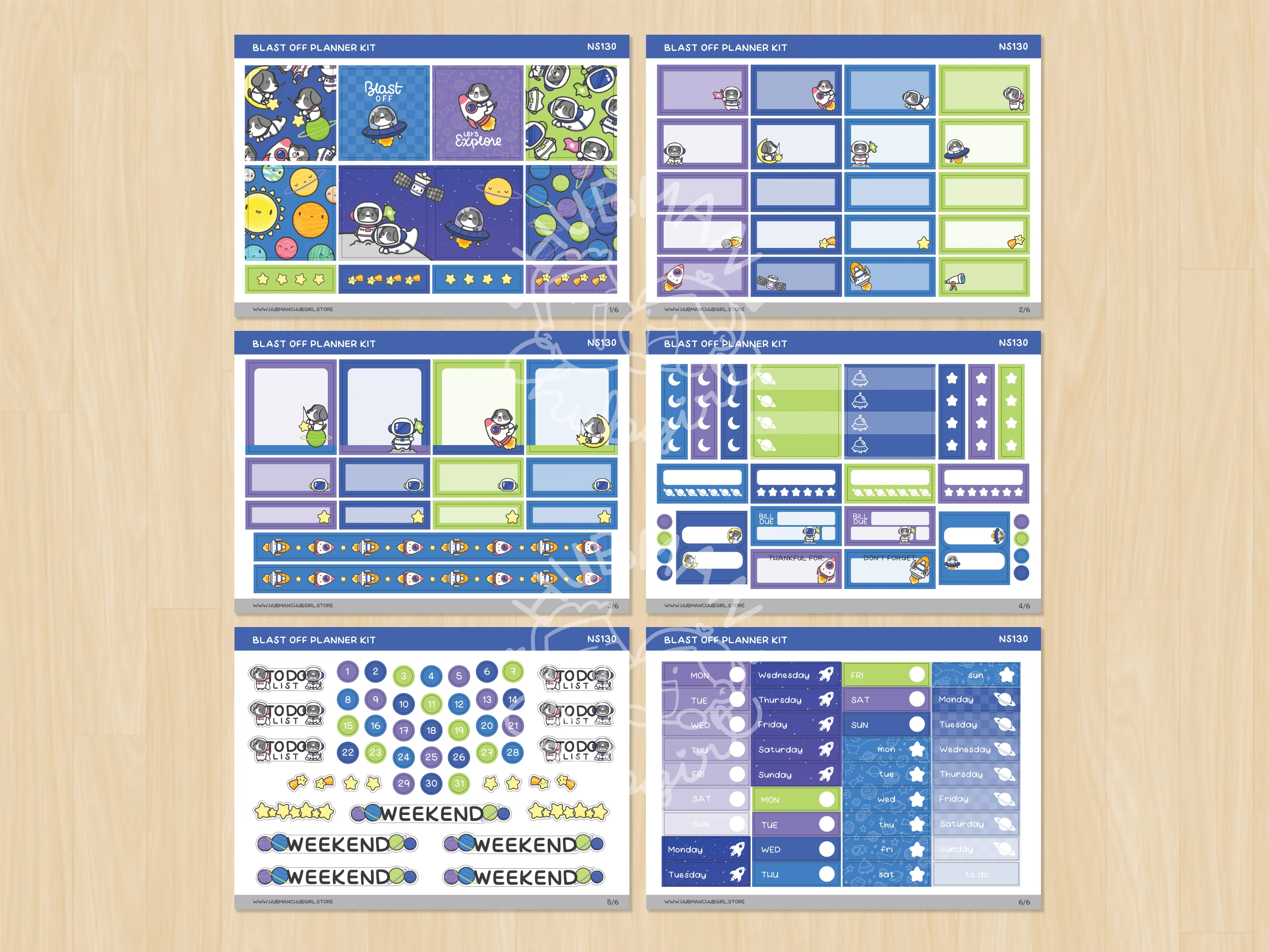 Blast Off Planner Kit (Set of 6) - Image 2