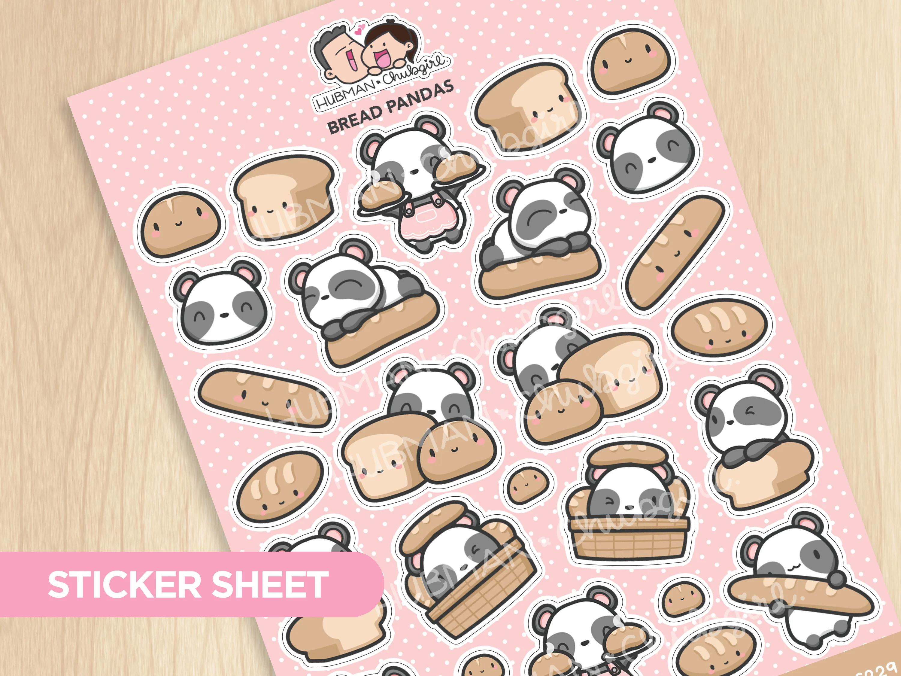 Bread Pandas Sticker Sheet