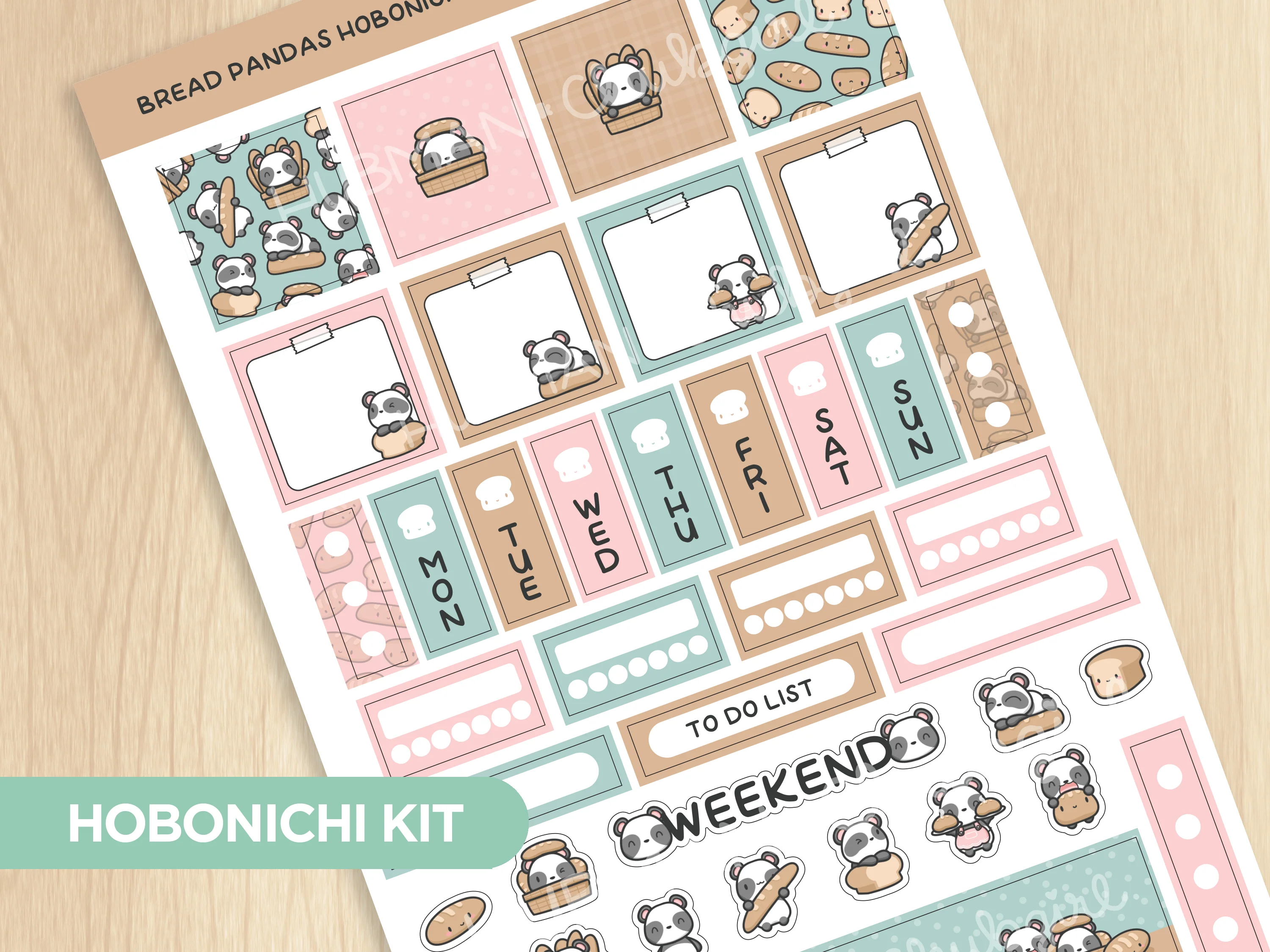Bread Pandas Theme Hobonichi Weeks Kit