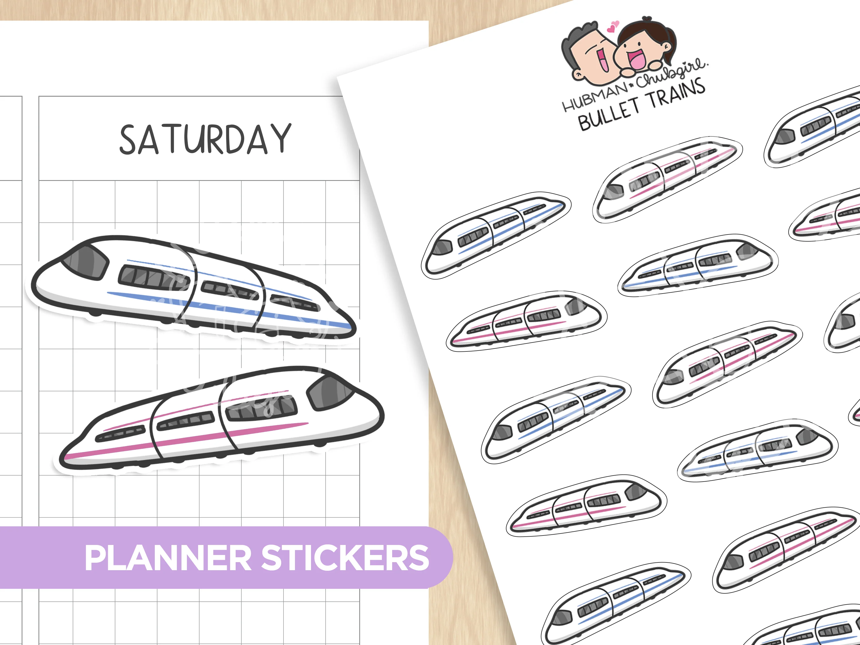 Bullet Trains Planner Stickers