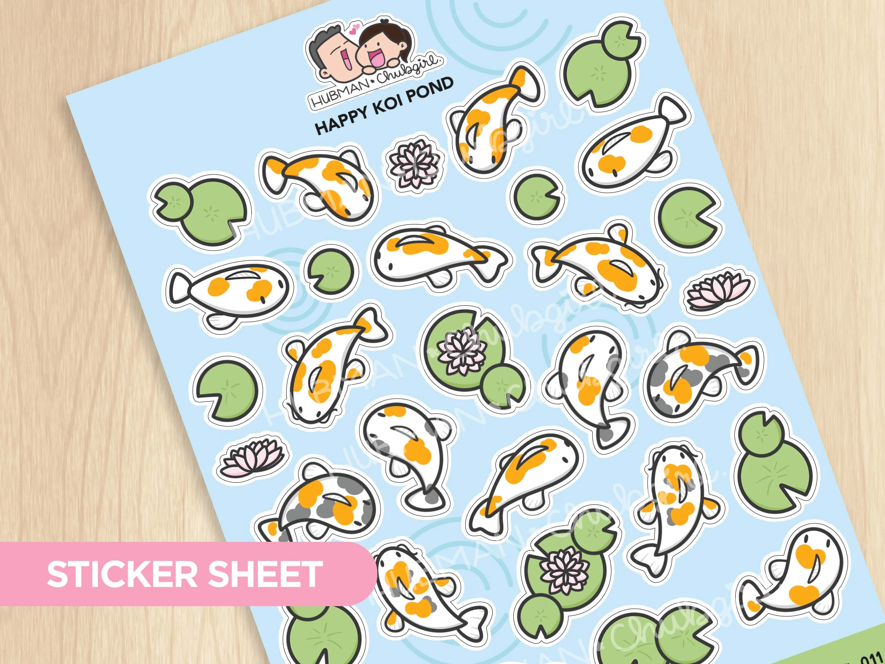 Calm Koi Pond Sticker Set - Image 2