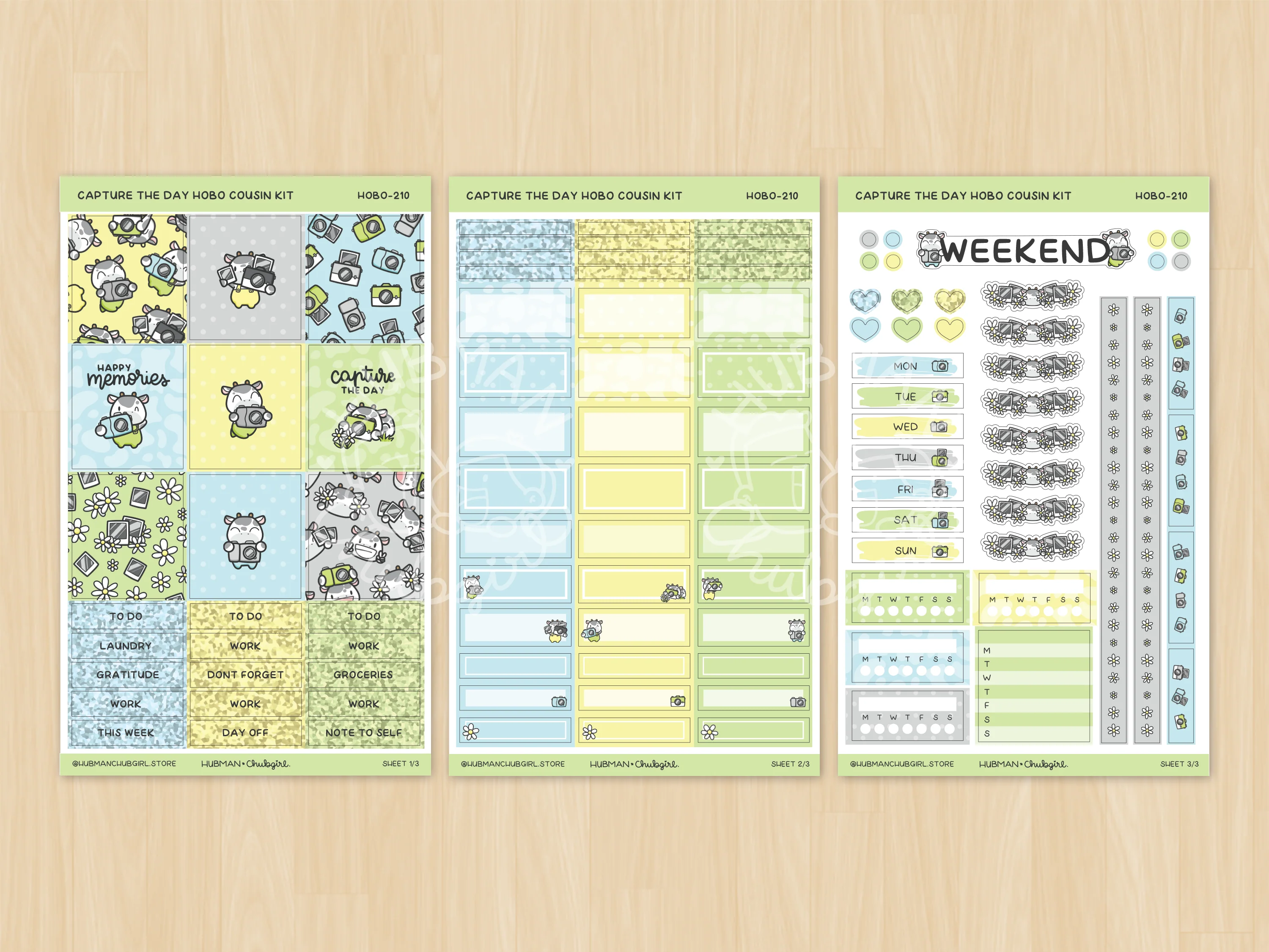 Capture the Day Theme Hobonichi Cousin Weekly Kit (Set of 3) - Image 2