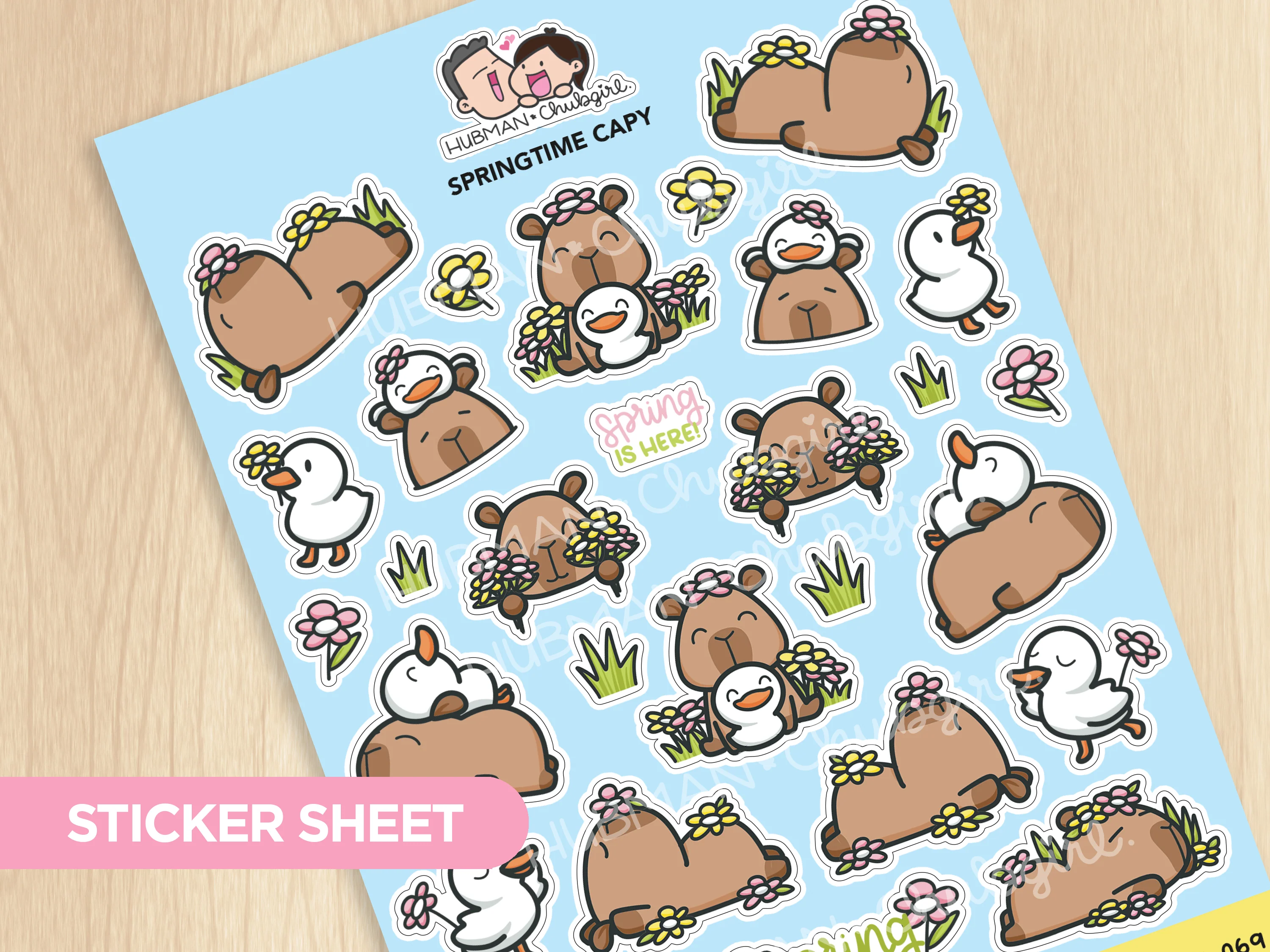 Capy Spring Sticker Set - Image 2