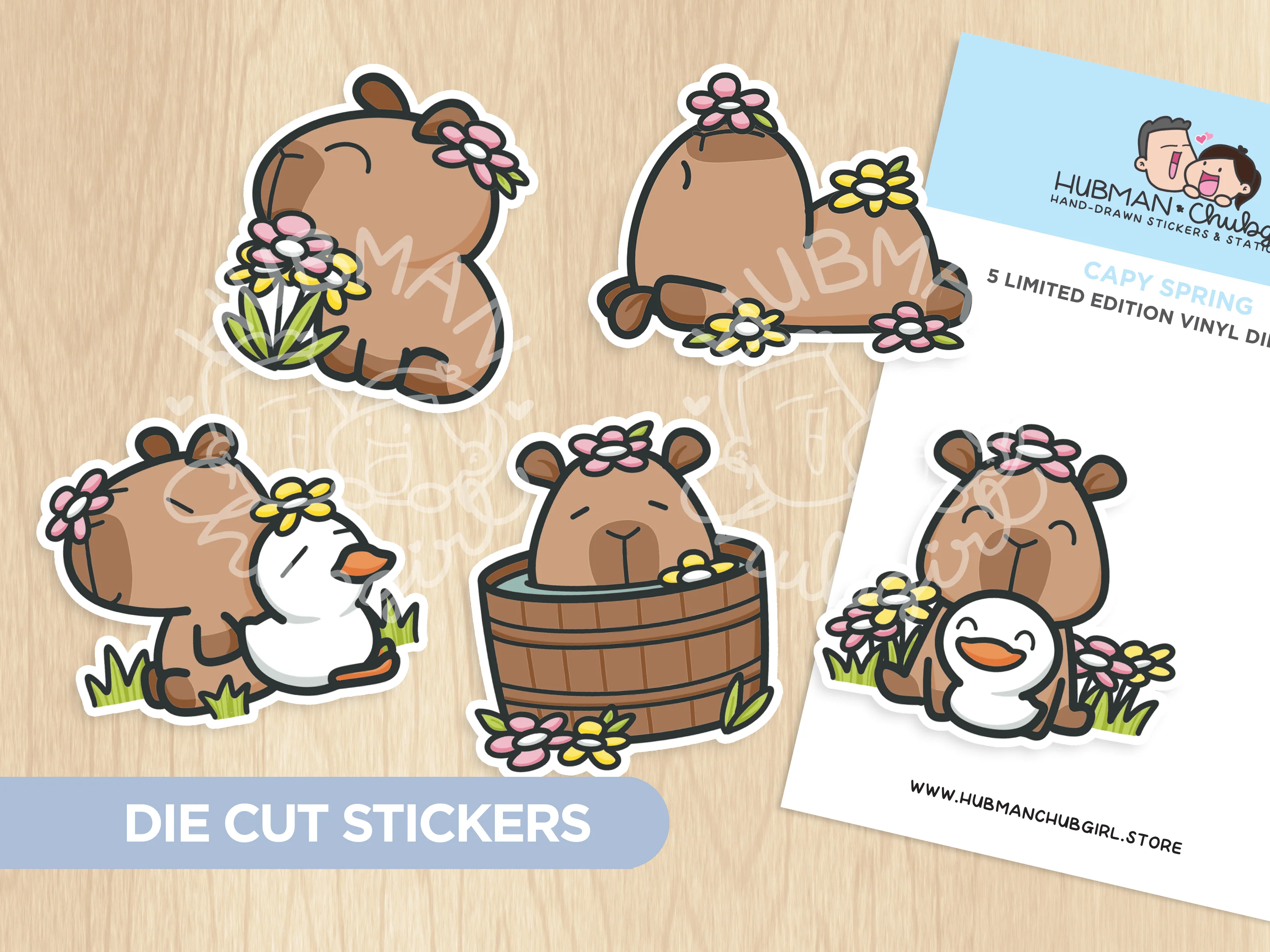 Capy Spring Sticker Set - Image 4