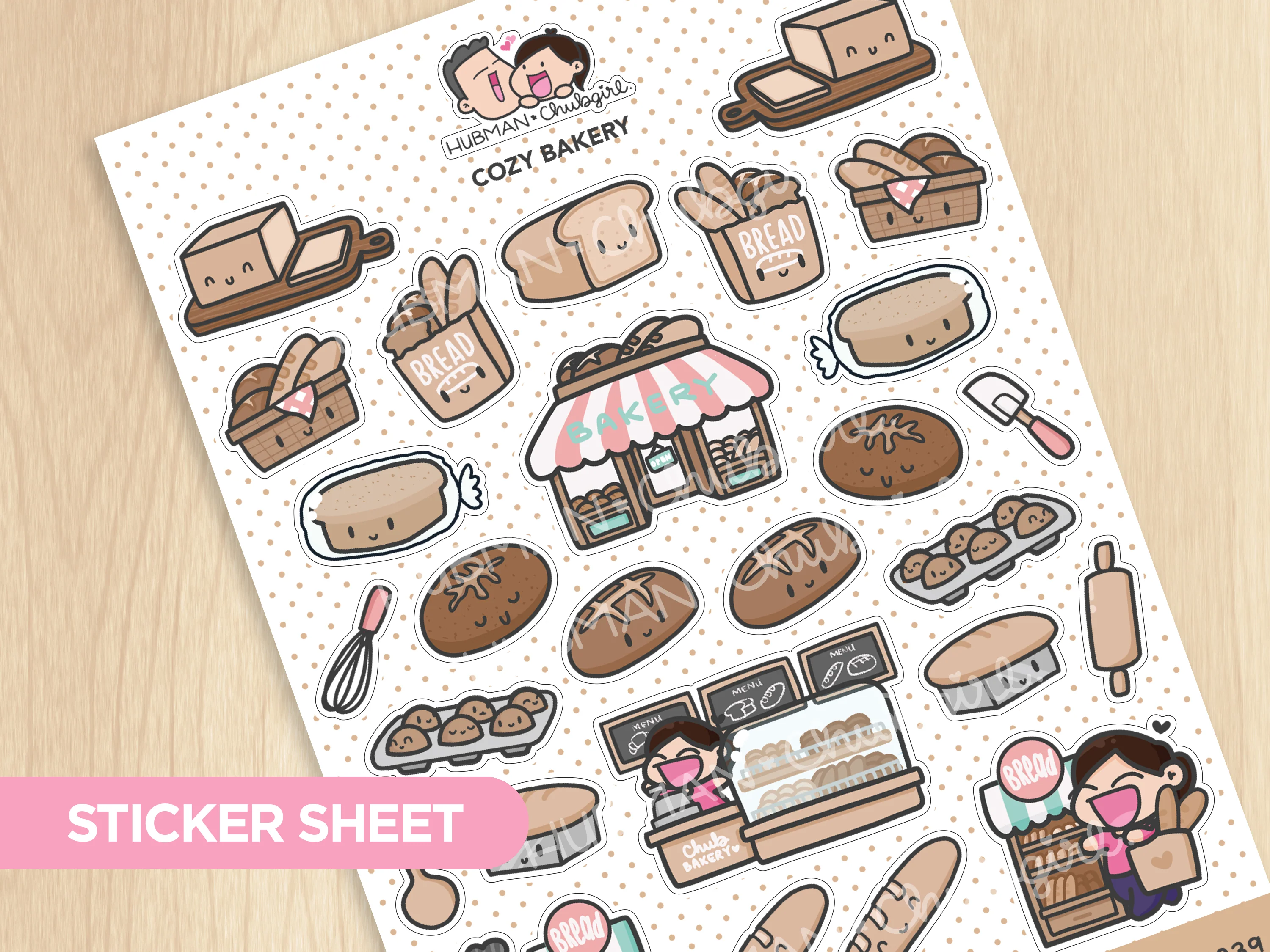 Cozy Bakery Sticker Sheet