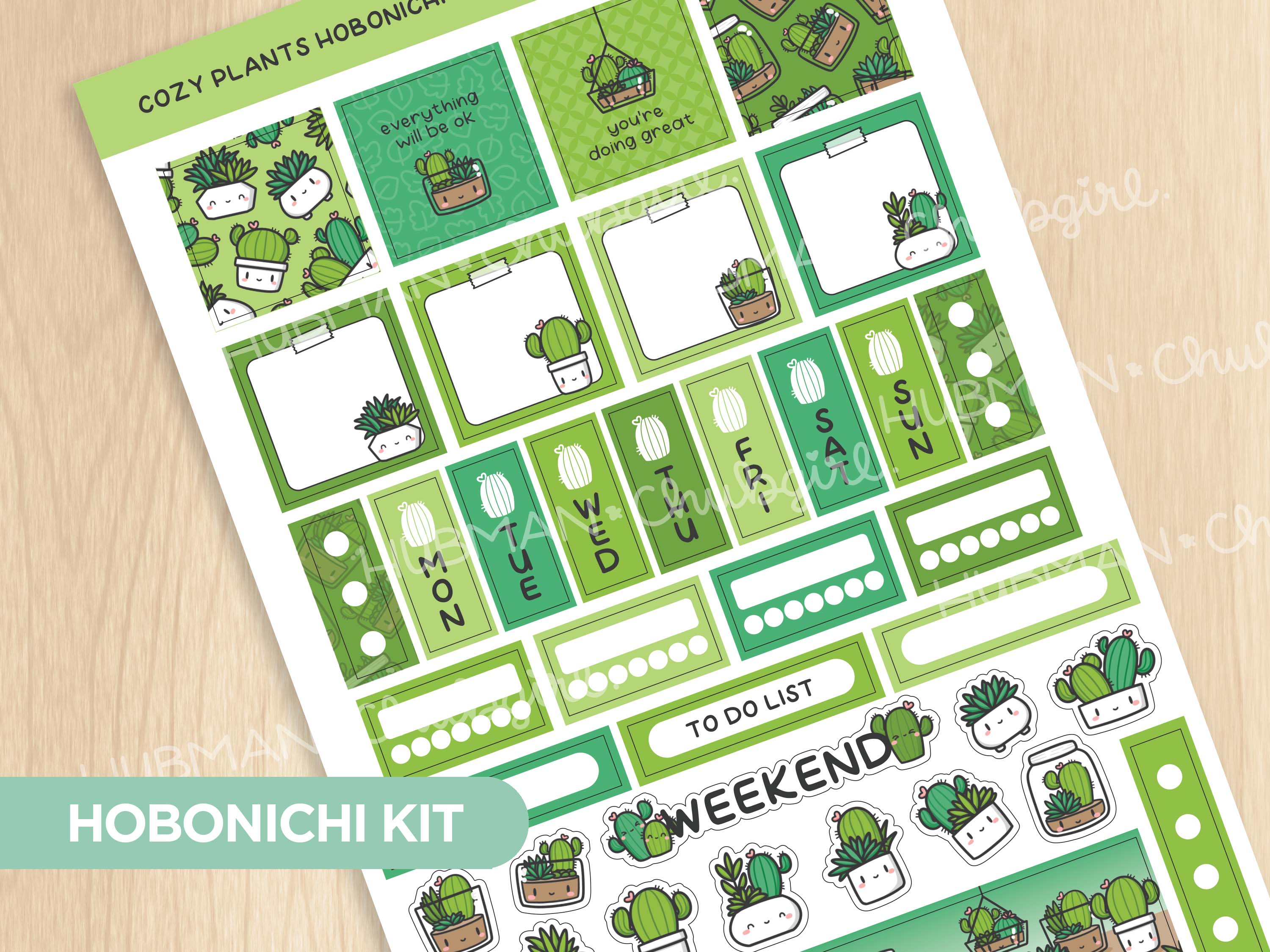 Cozy Plants Theme Hobonichi Weeks Kit