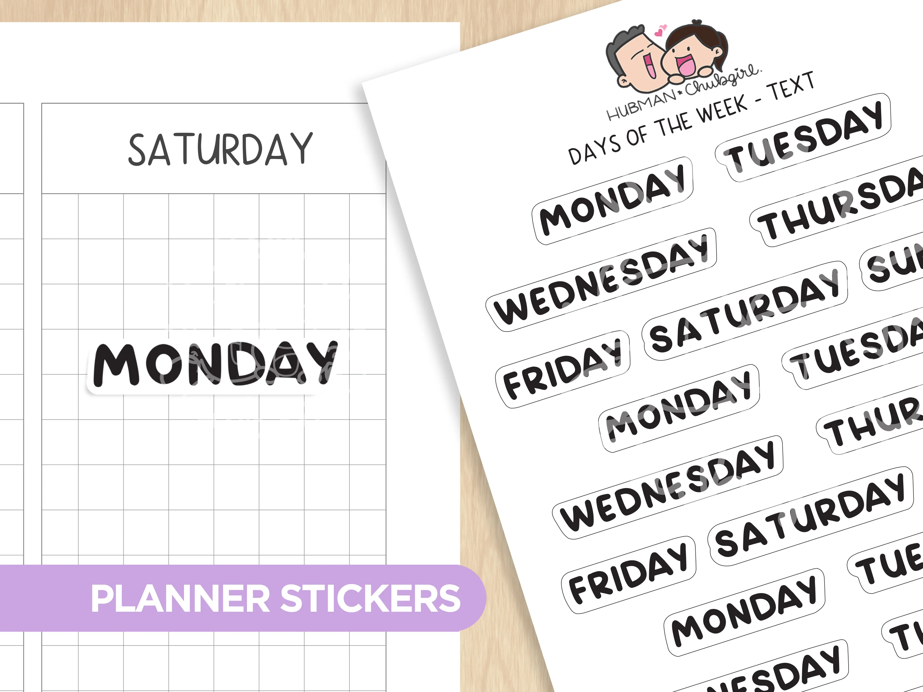 Dates & Numbers - Text Planner Stickers Set (Bold Font) - Image 5