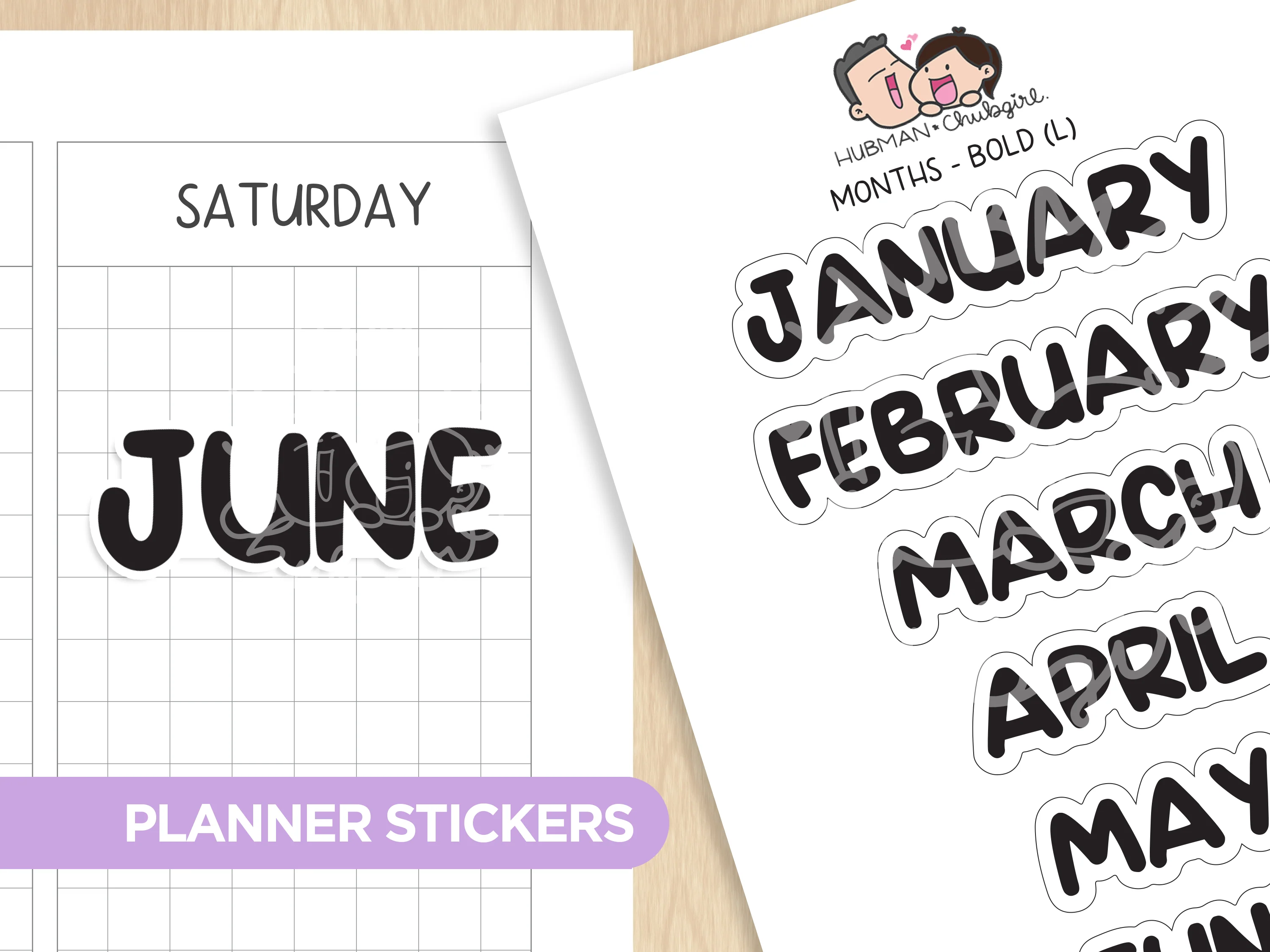 Dates & Numbers - Text Planner Stickers Set (Bold Font) - Image 8