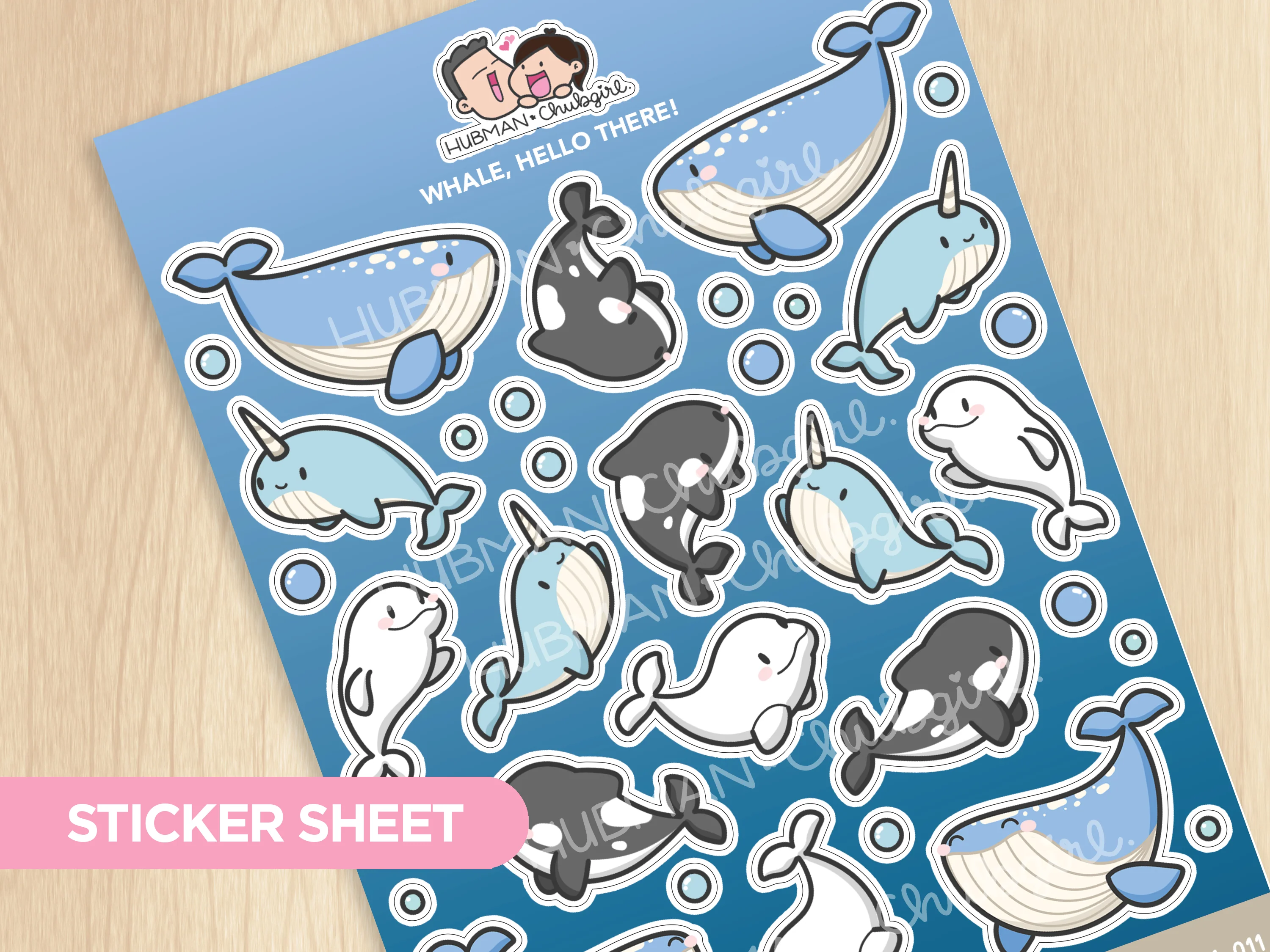 Whale, Hello There! Sticker Sheet
