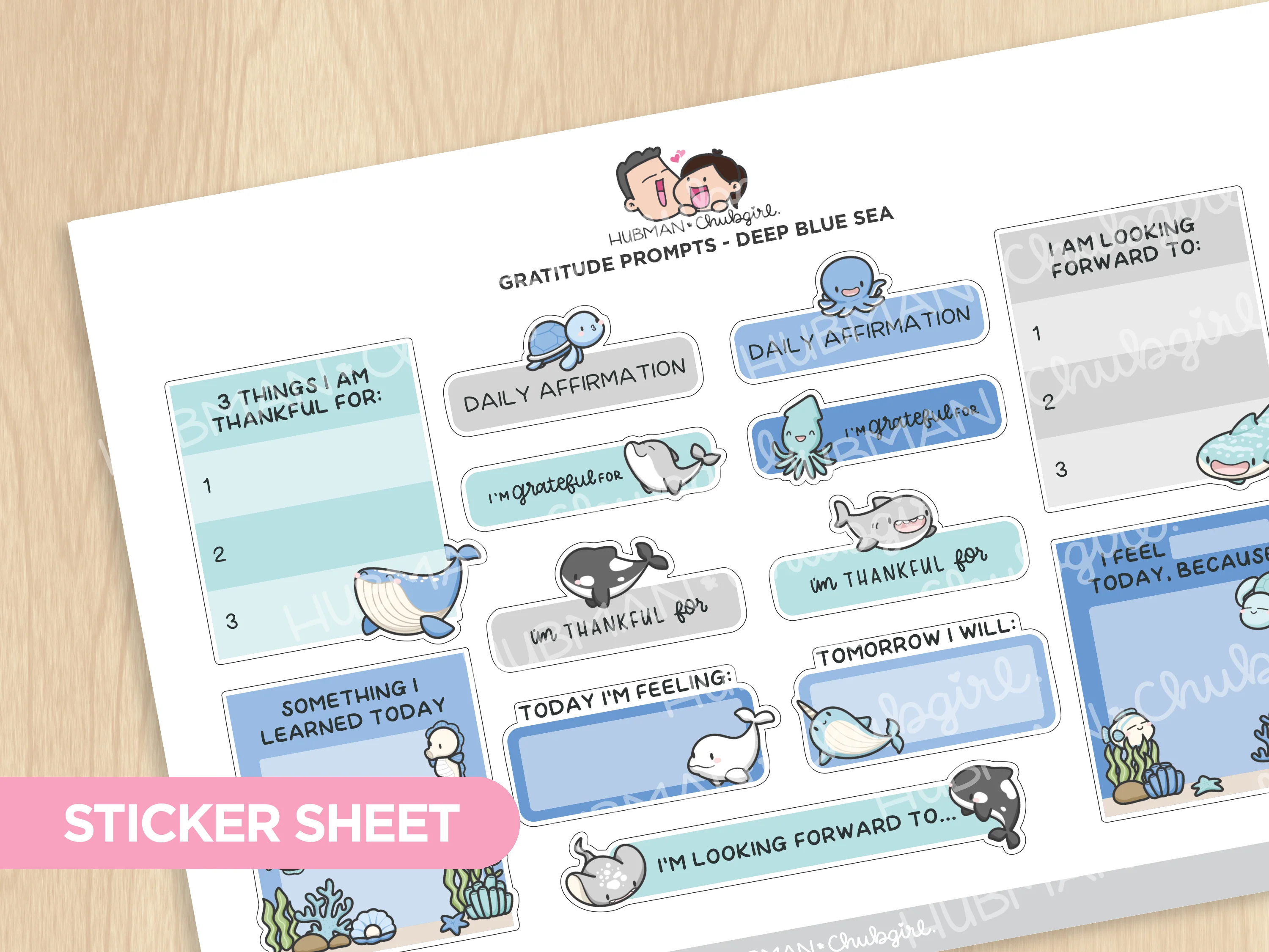 Deep Blue Sea Journaling Extras Sticker Set - Image 3
