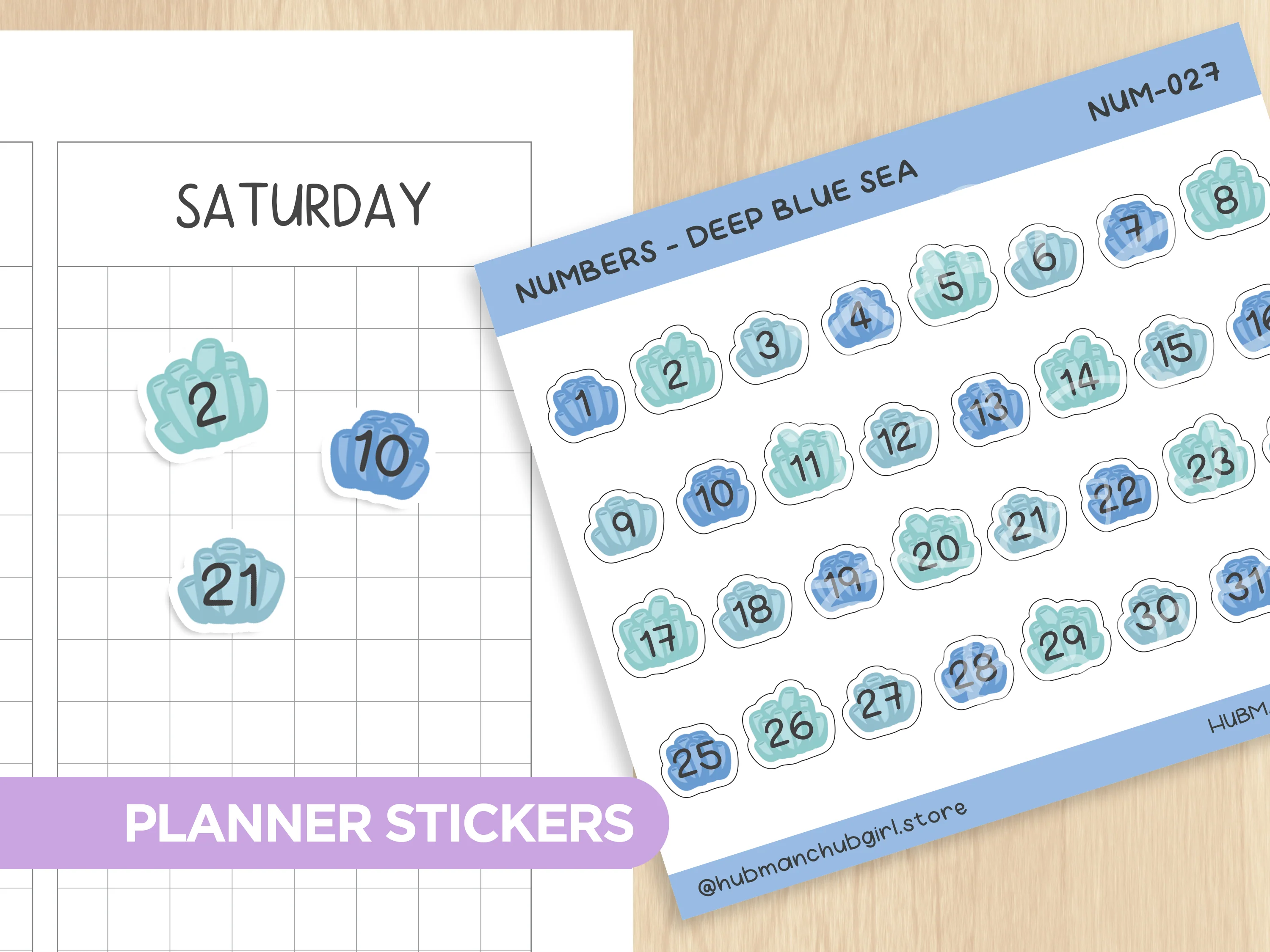Deep Blue Sea Journaling Extras Sticker Set - Image 6