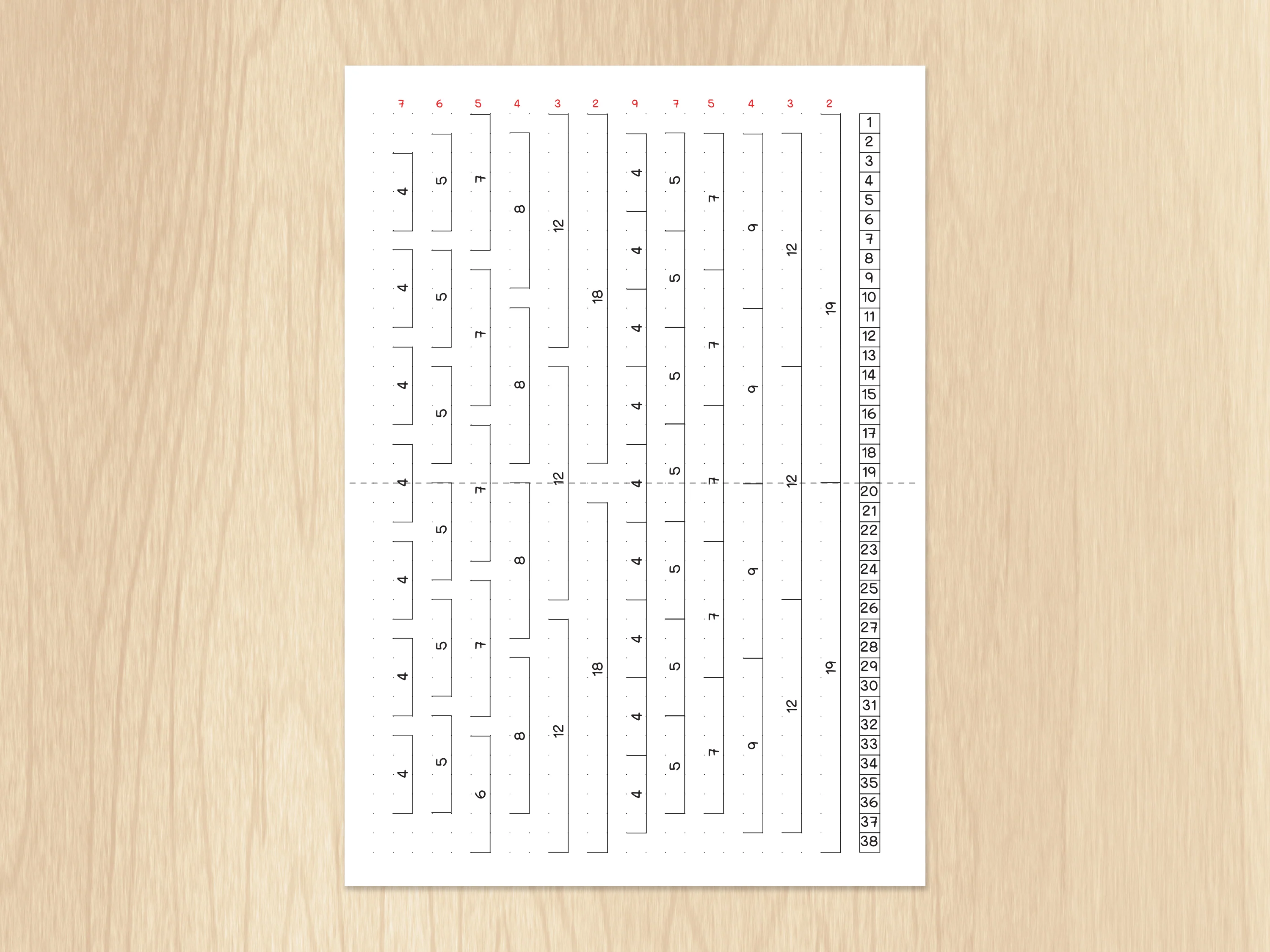 Dot Grid Spacing Sheet - Image 2