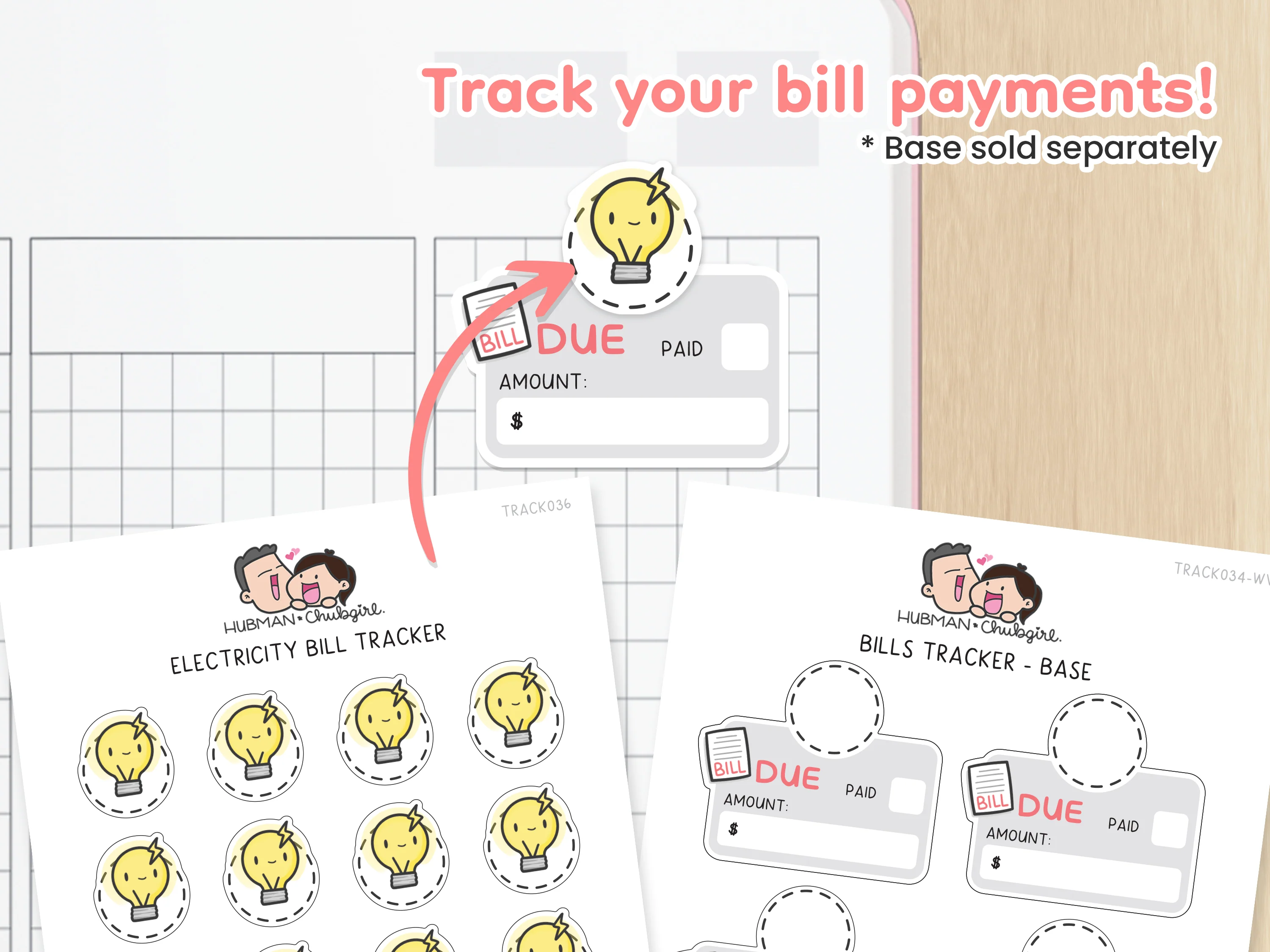 Electricity Bill Tracker Planner Stickers - Image 2