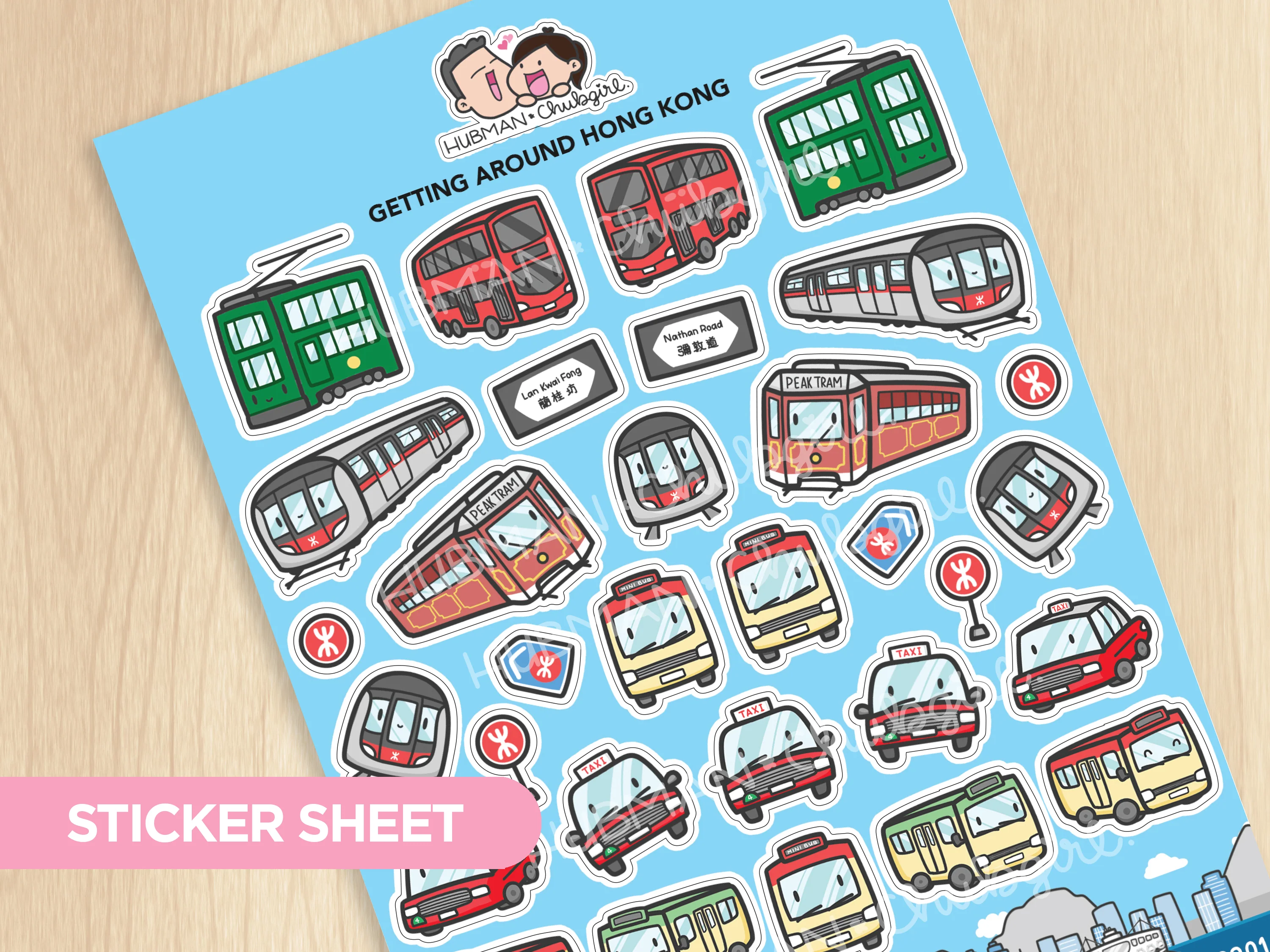 Getting Around Hong Kong Sticker Sheet