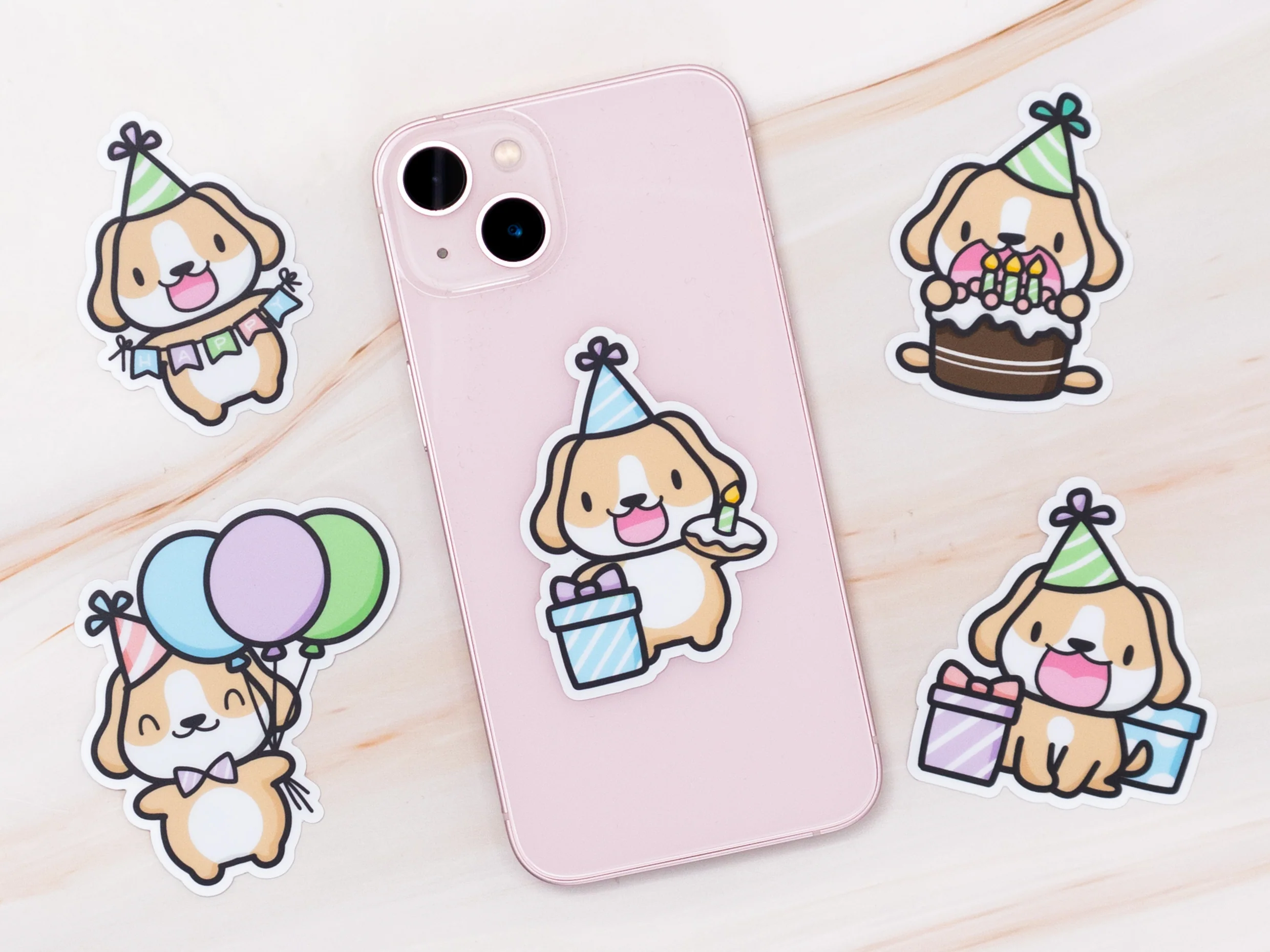 Happy Birthday Die Cut Stickers - Image 2