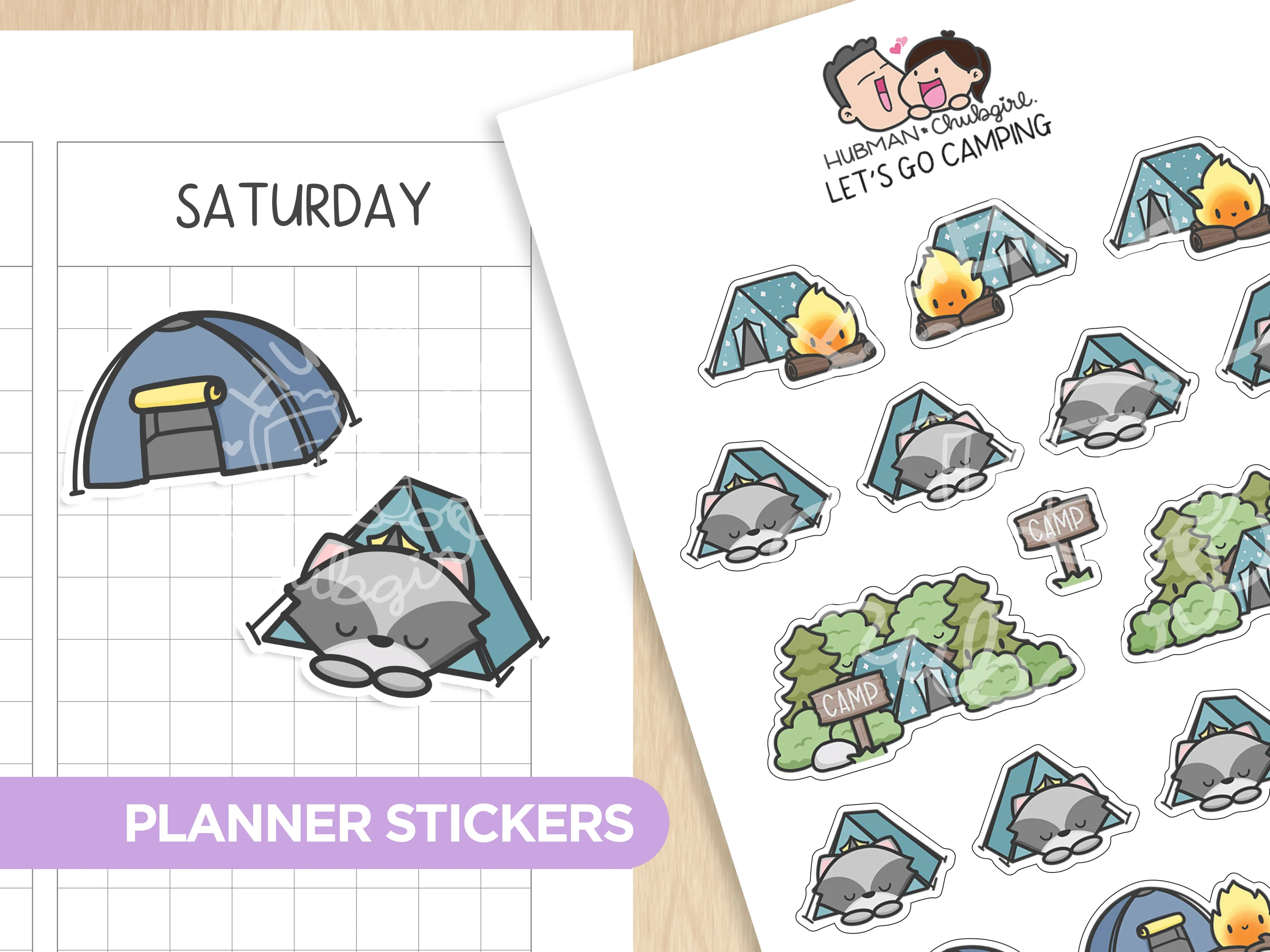 Happy Camping Sticker Set - Image 6
