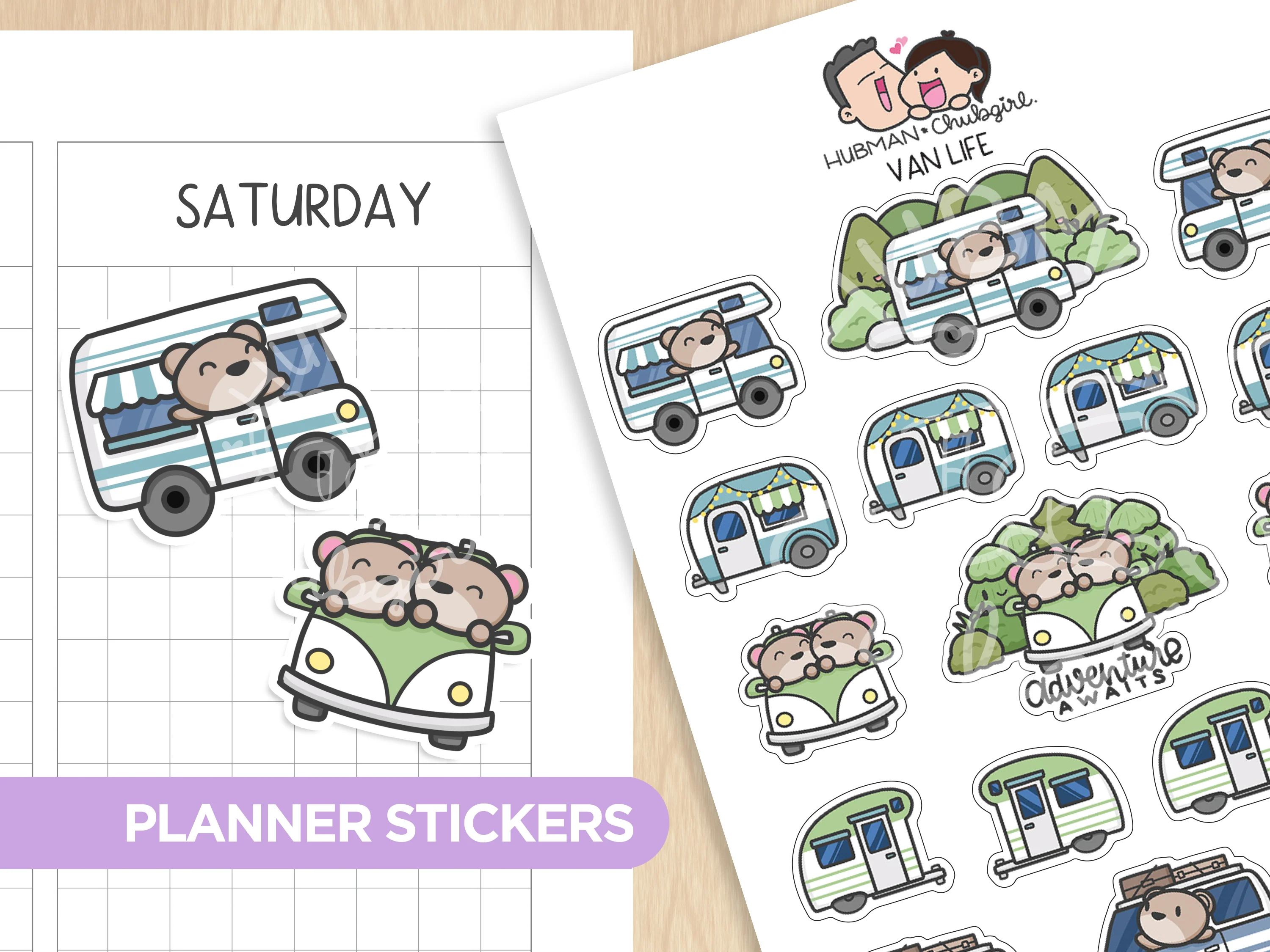 Happy Camping Sticker Set - Image 9