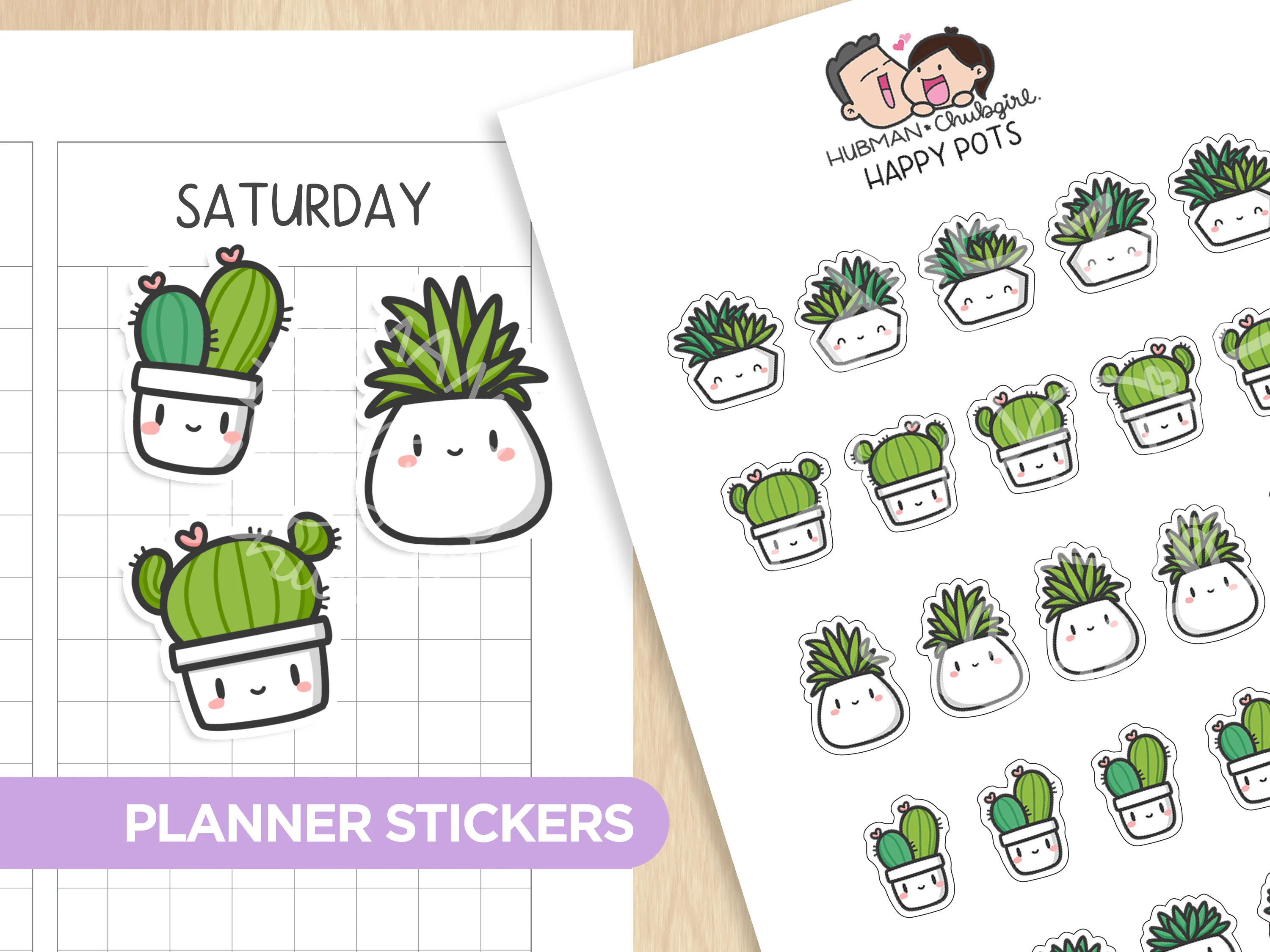 Happy Pots Planner Stickers