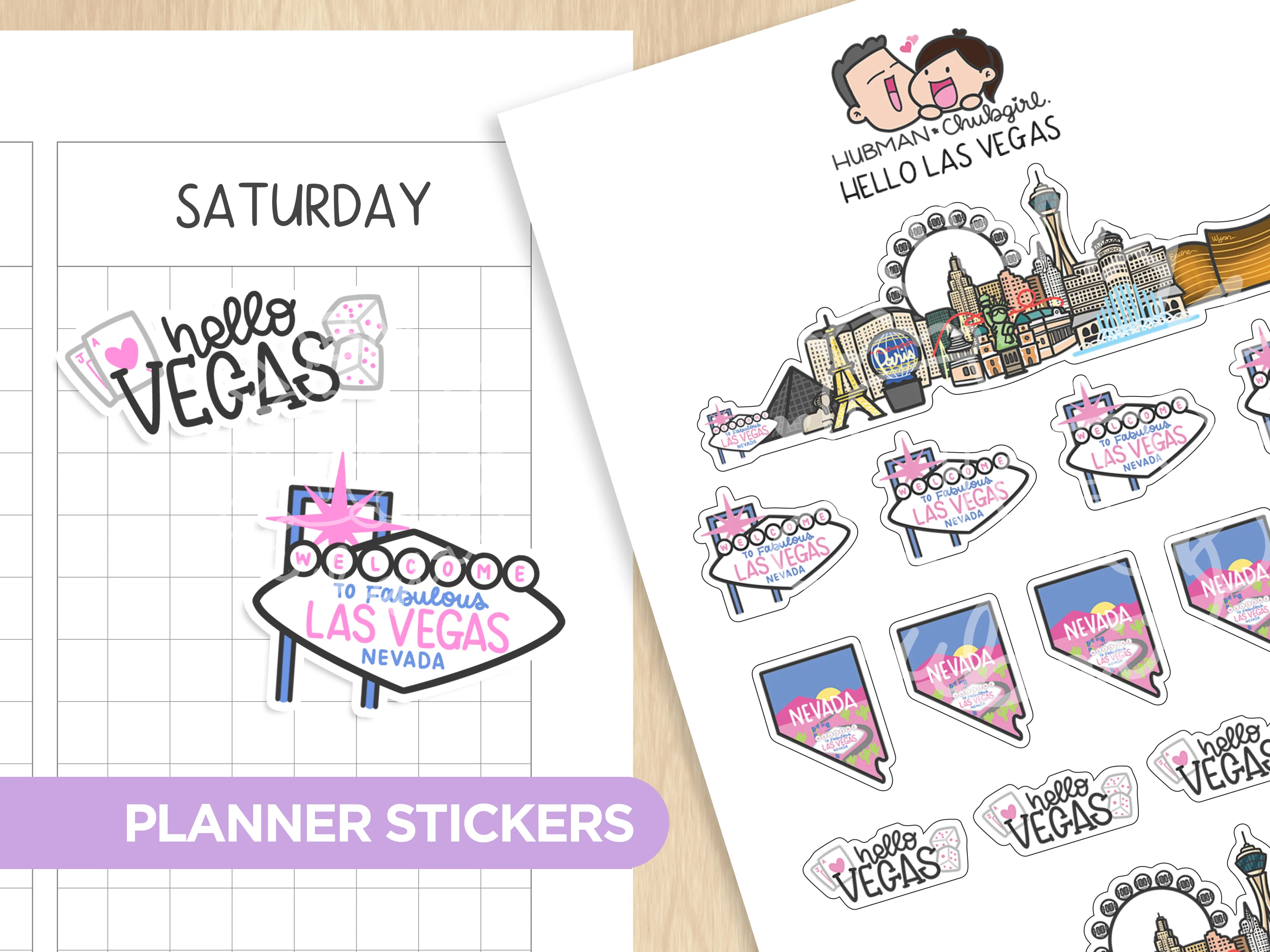 Hello Las Vegas Planner Stickers