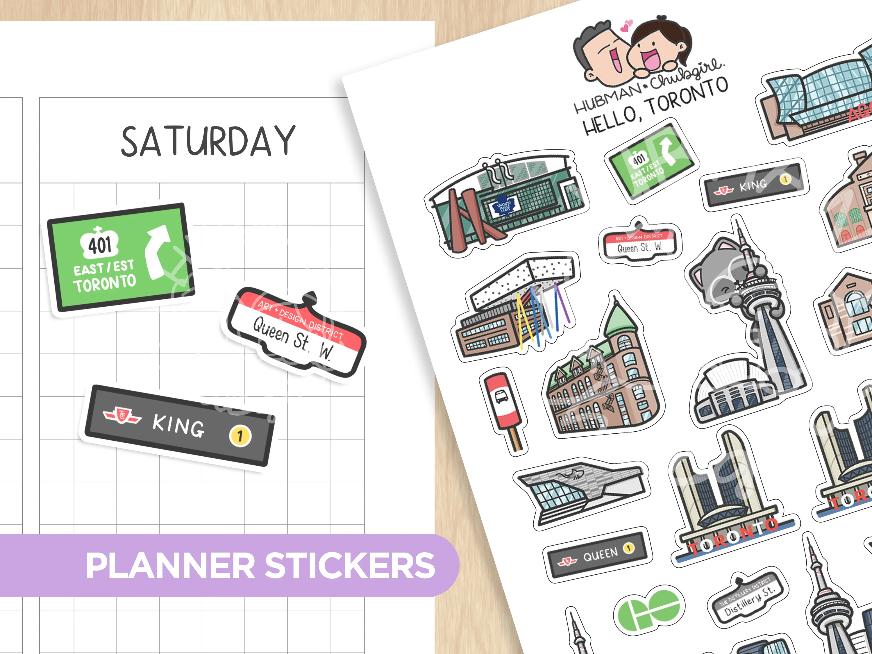 Hello, Toronto Planner Stickers
