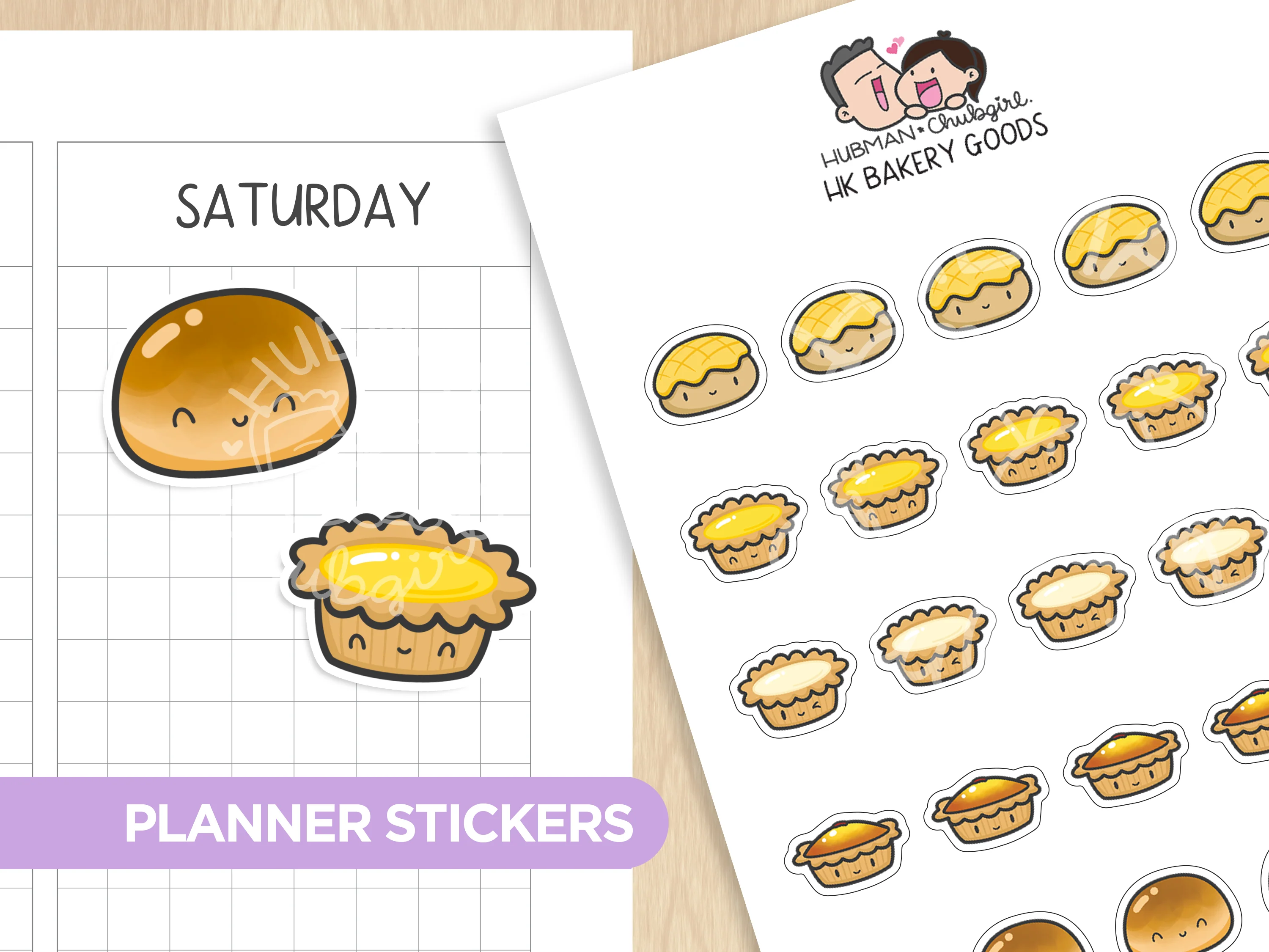 HK Bakery Goods Planner Stickers