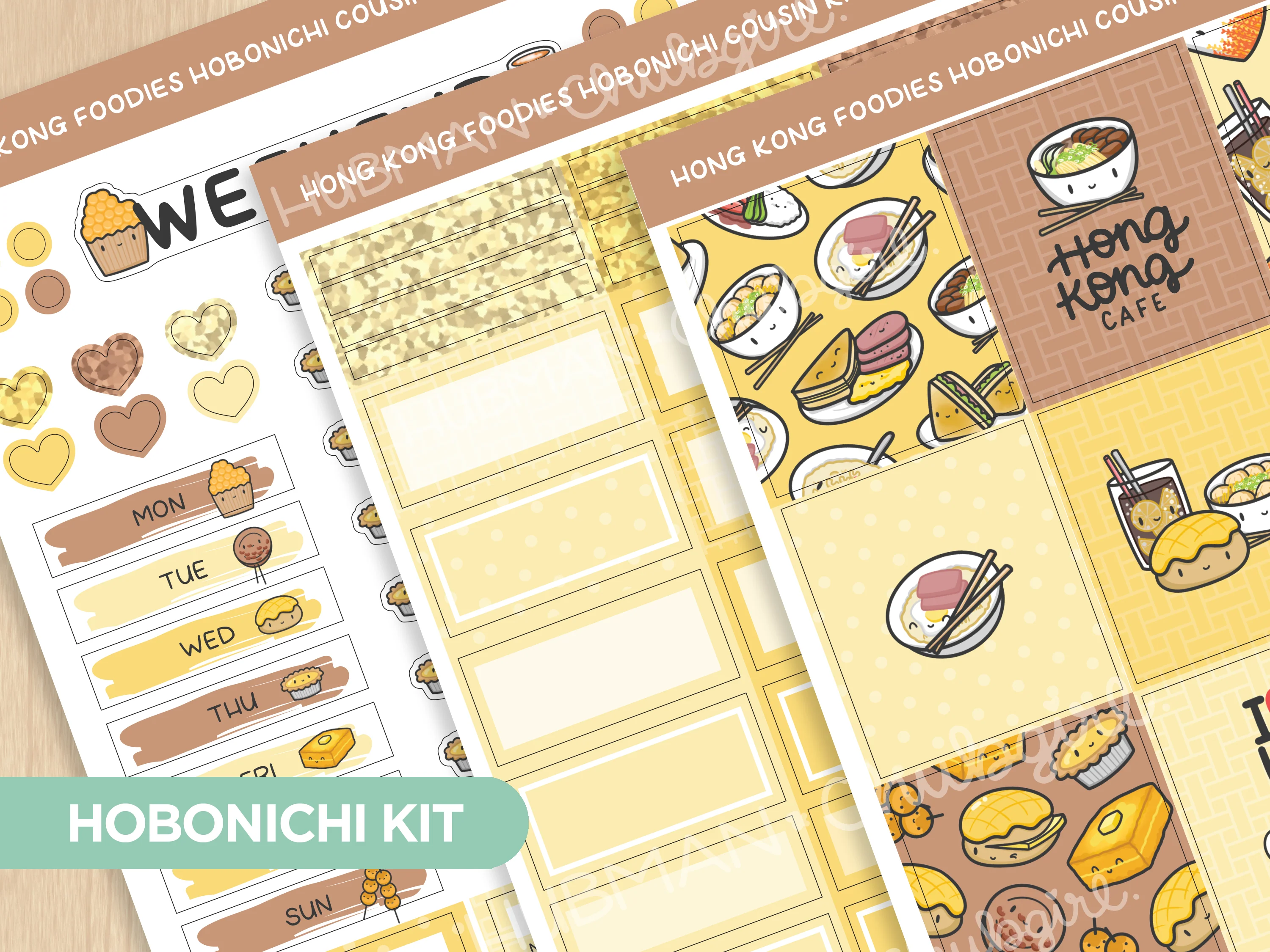 HK Foodies Theme Hobonichi Cousin Weekly Kit (Set of 3)