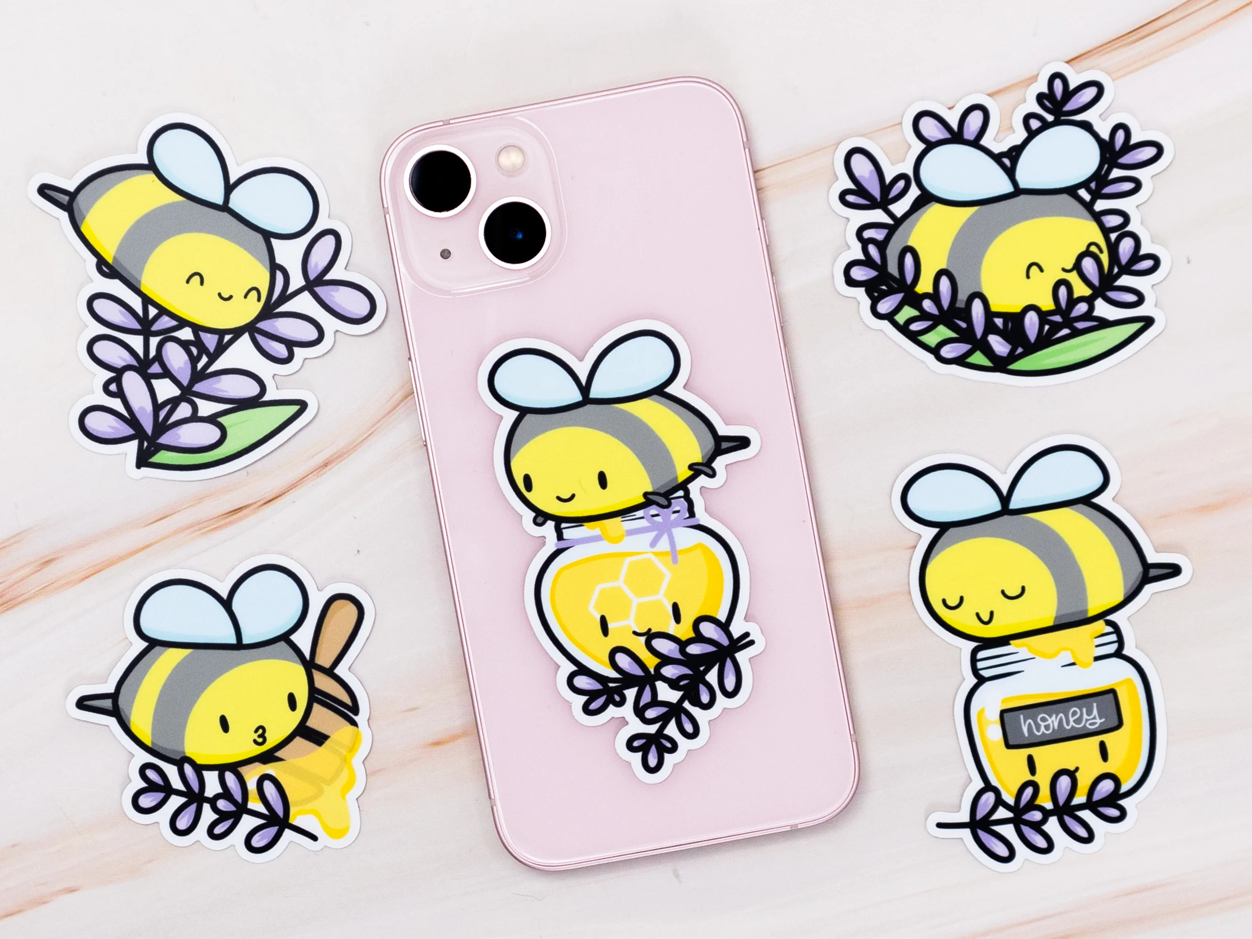 Honey Lavender Die Cut Stickers - Image 2