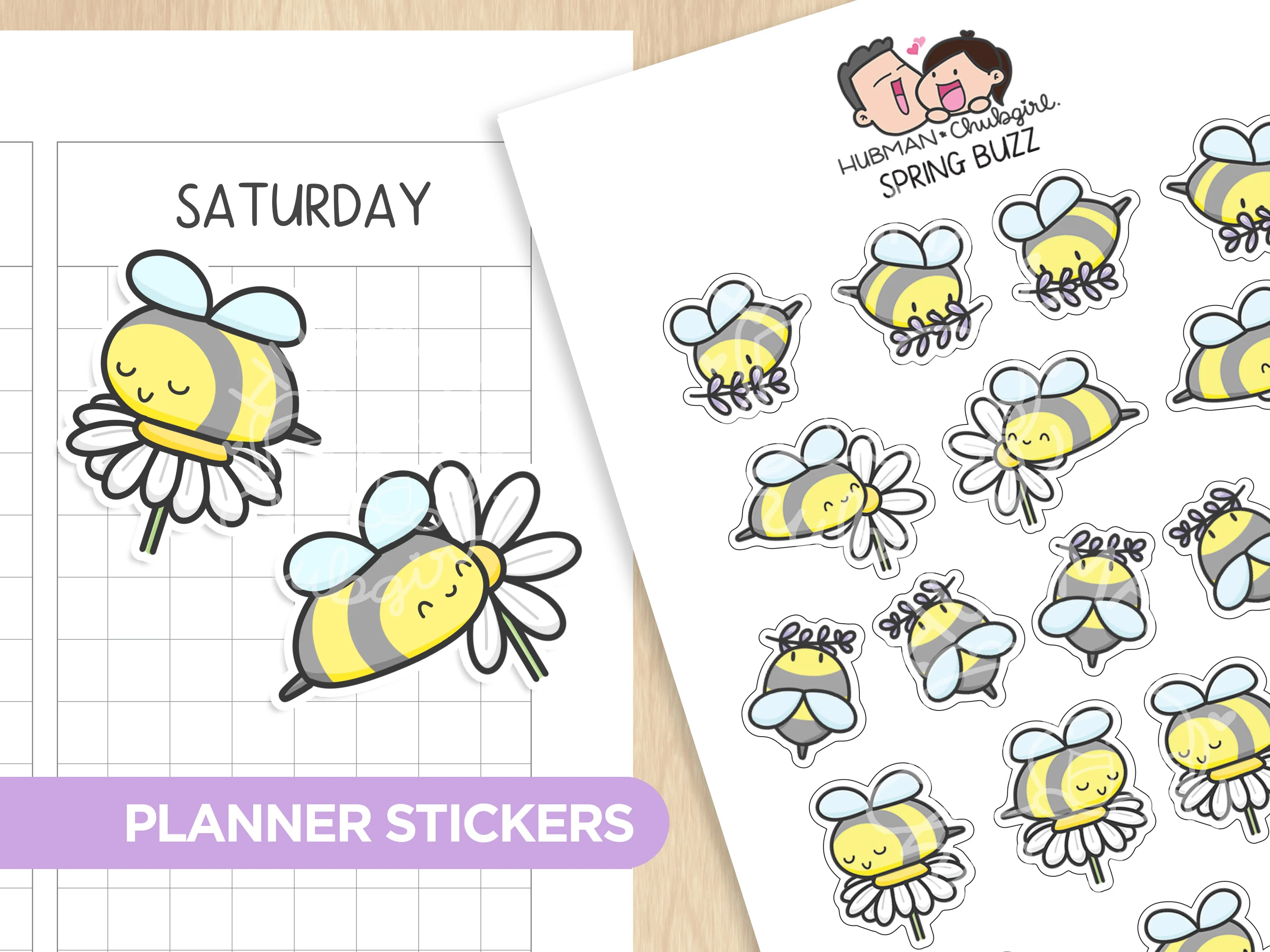 Spring Buzz Planner Stickers