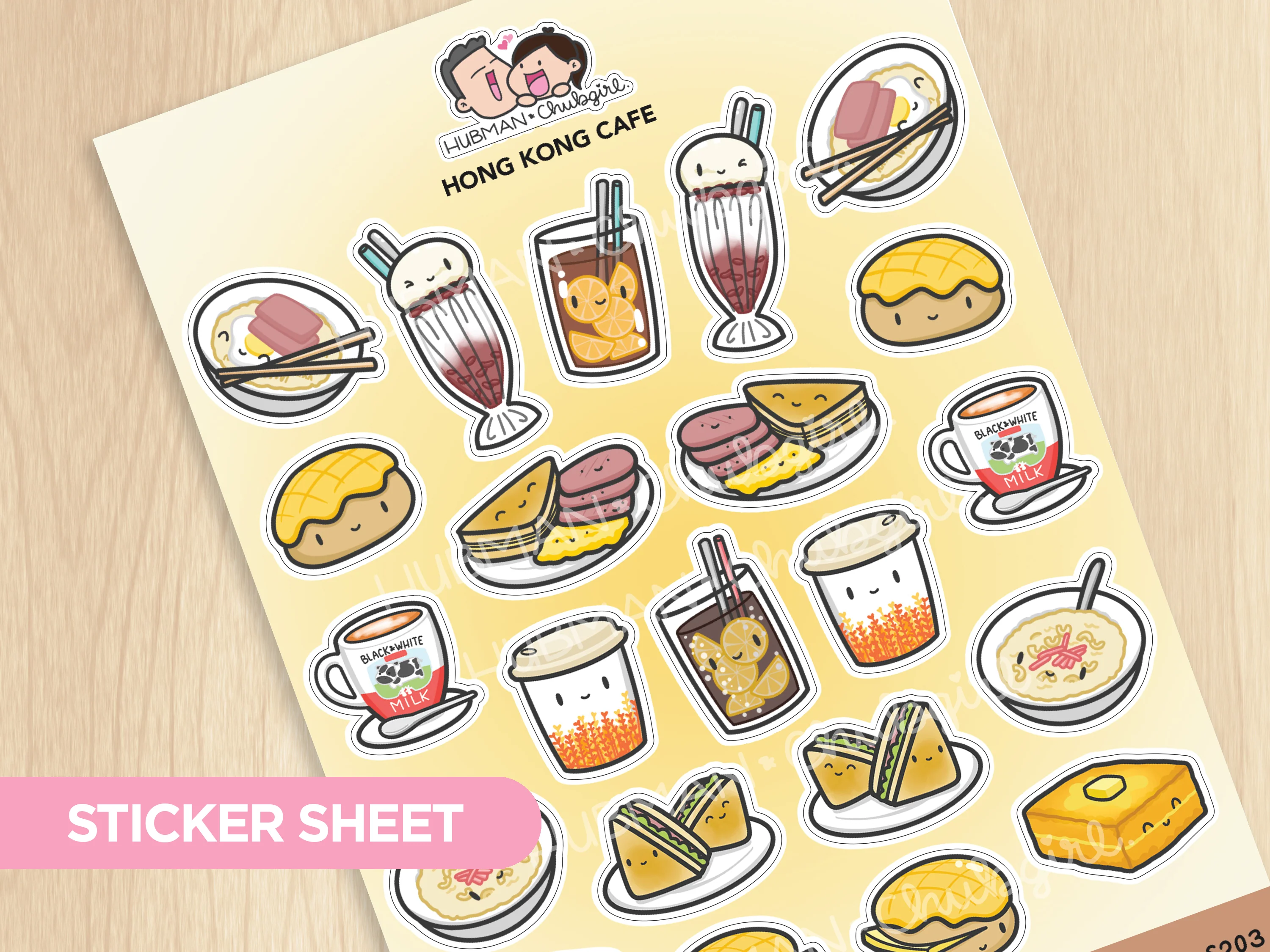Hong Kong Cafe Sticker Sheet