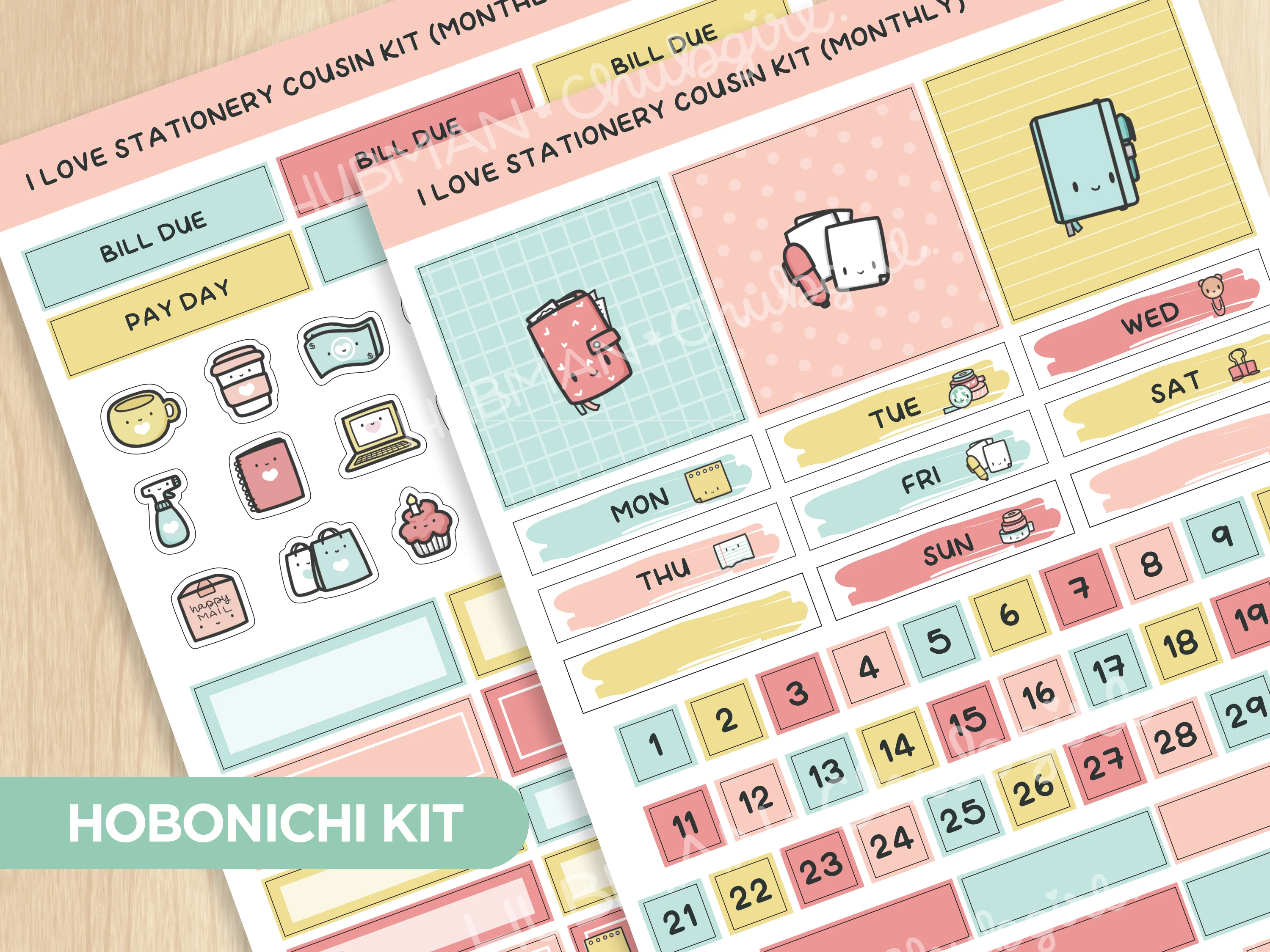 I Love Stationery Hobonichi Cousin Monthly Kit (Set of 2)