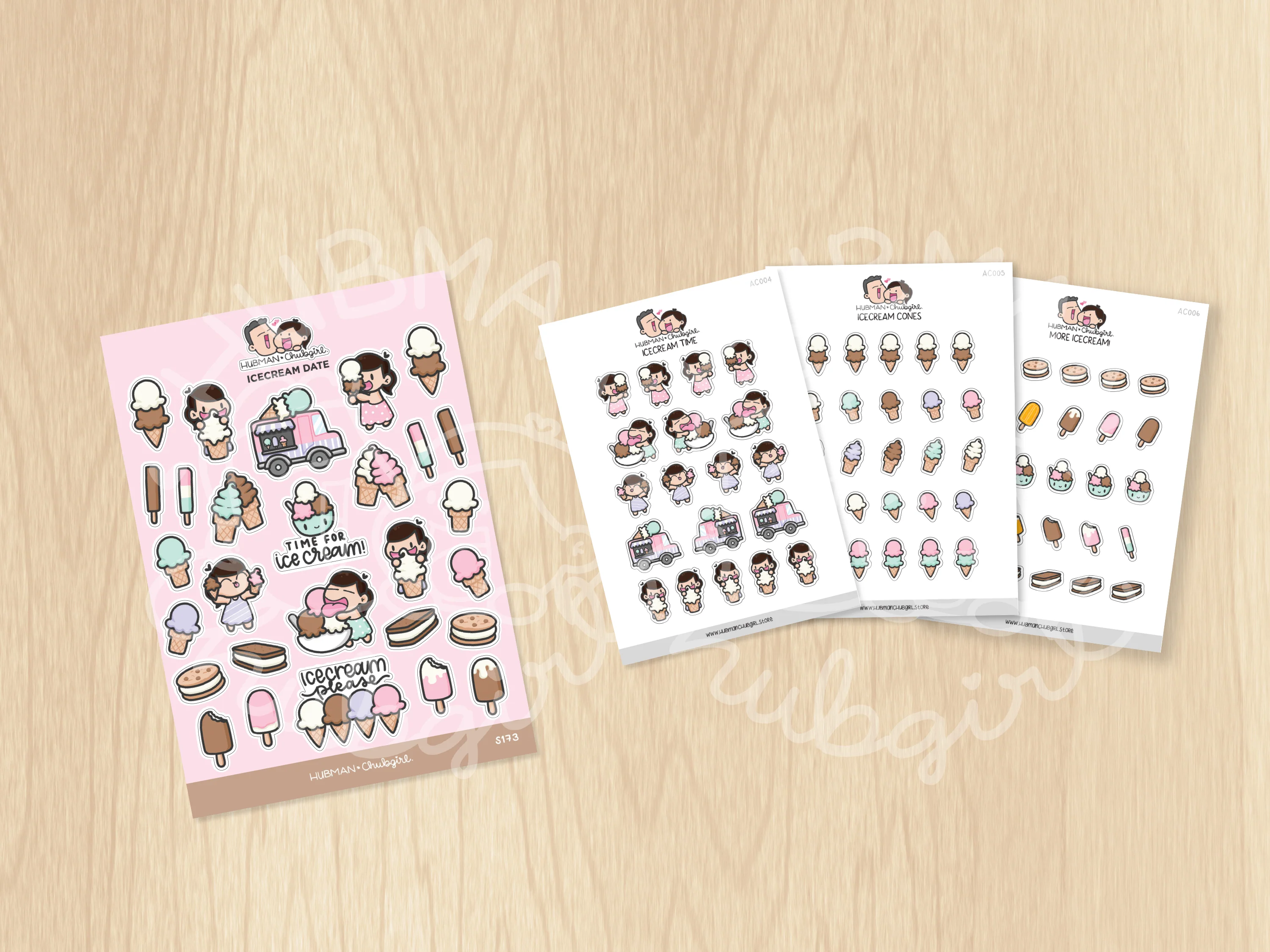 Summer Ice Cream Sticker Set
