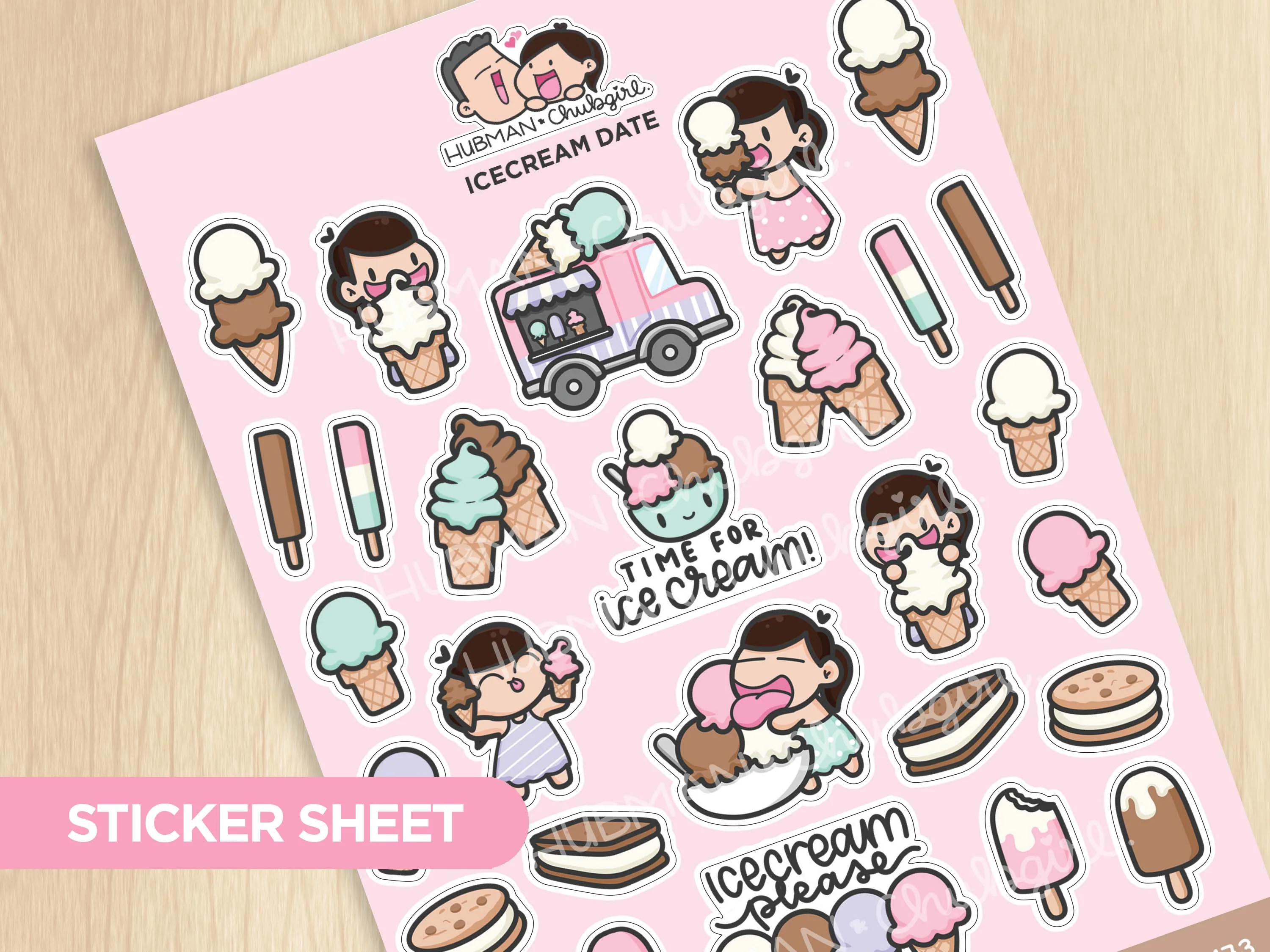 Summer Ice Cream Sticker Set - Image 2