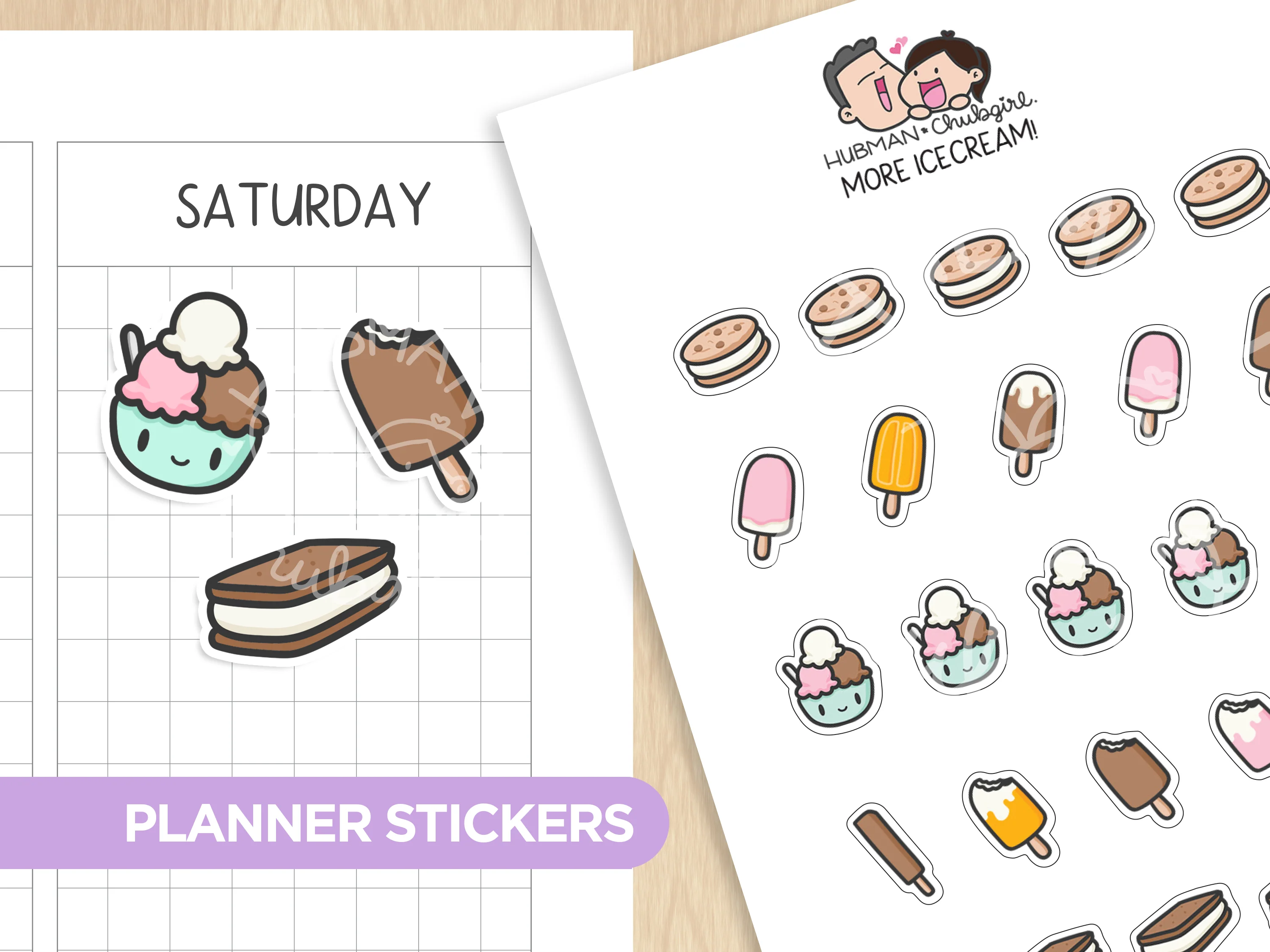 Summer Ice Cream Sticker Set - Image 5