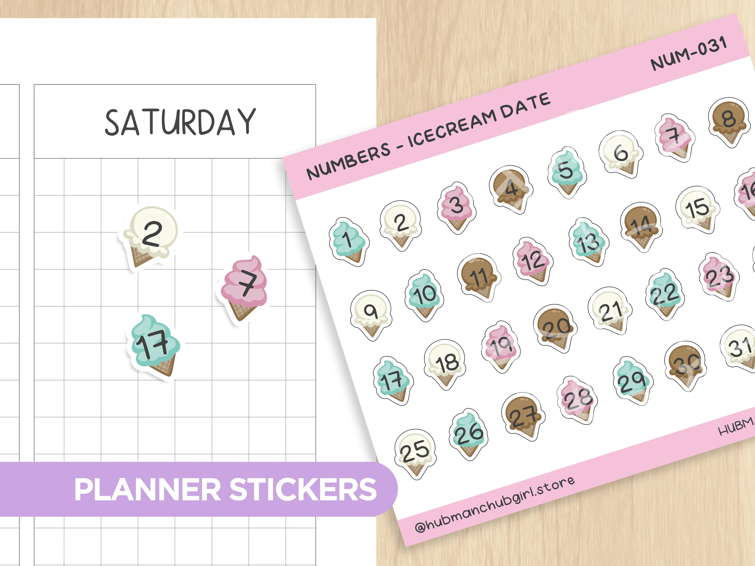 Icecream Date Journaling Extras Sticker Set - Image 6