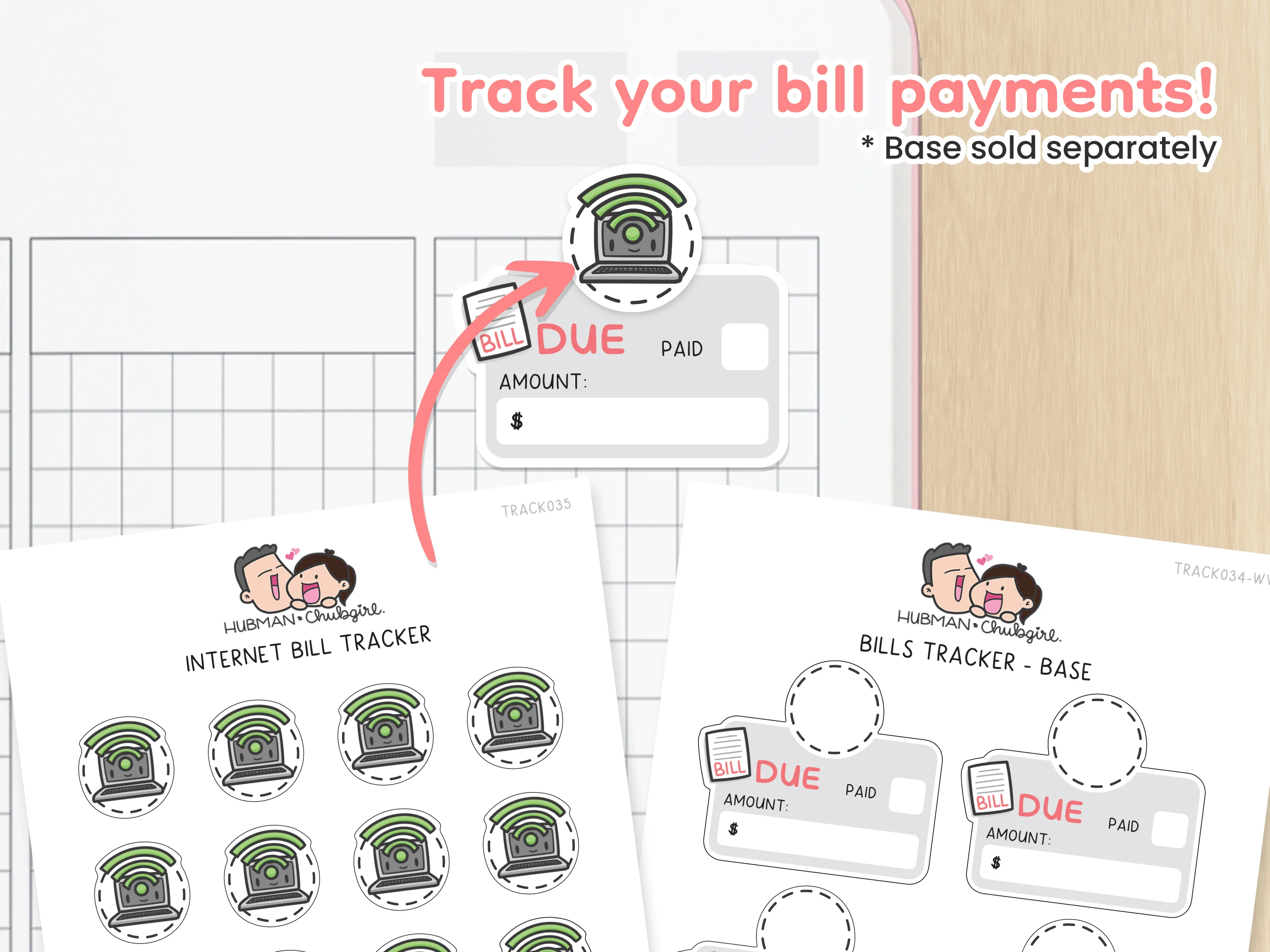 Internet Bill Tracker Planner Stickers - Image 2