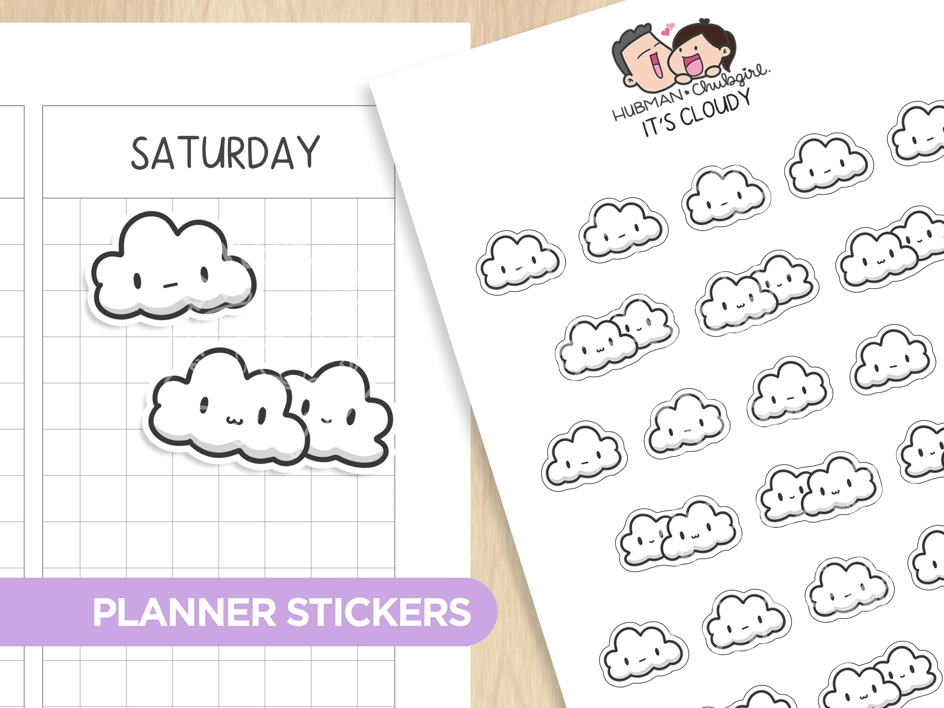 It's Cloudy Planner Stickers