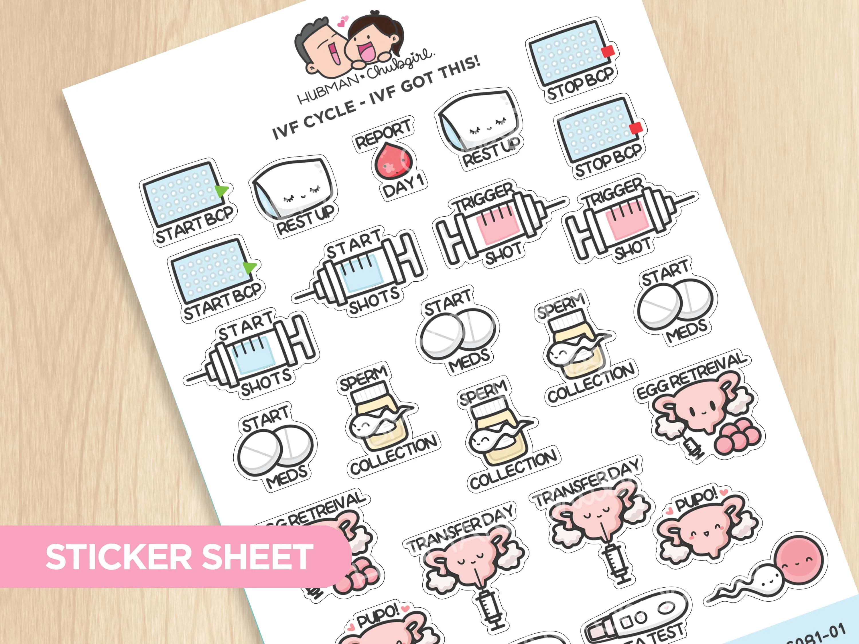 IVF Cycle Sticker Sheets - Image 2
