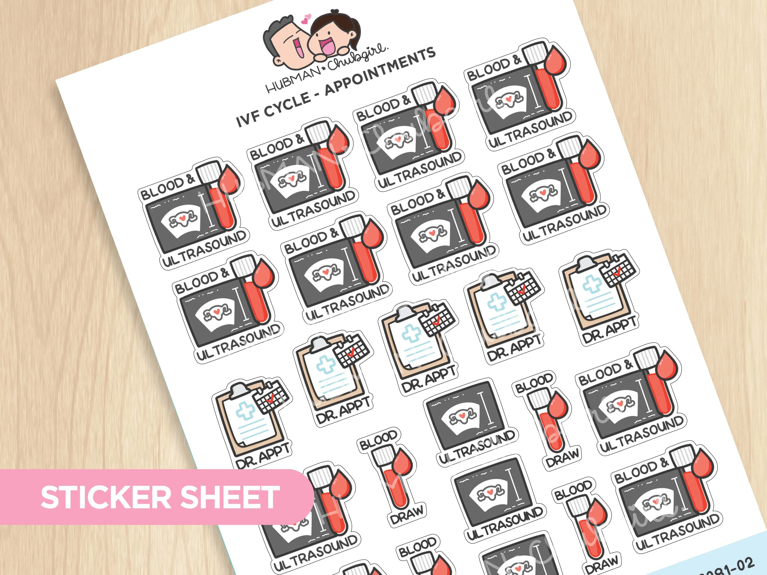 IVF Cycle Sticker Sheets - Image 3