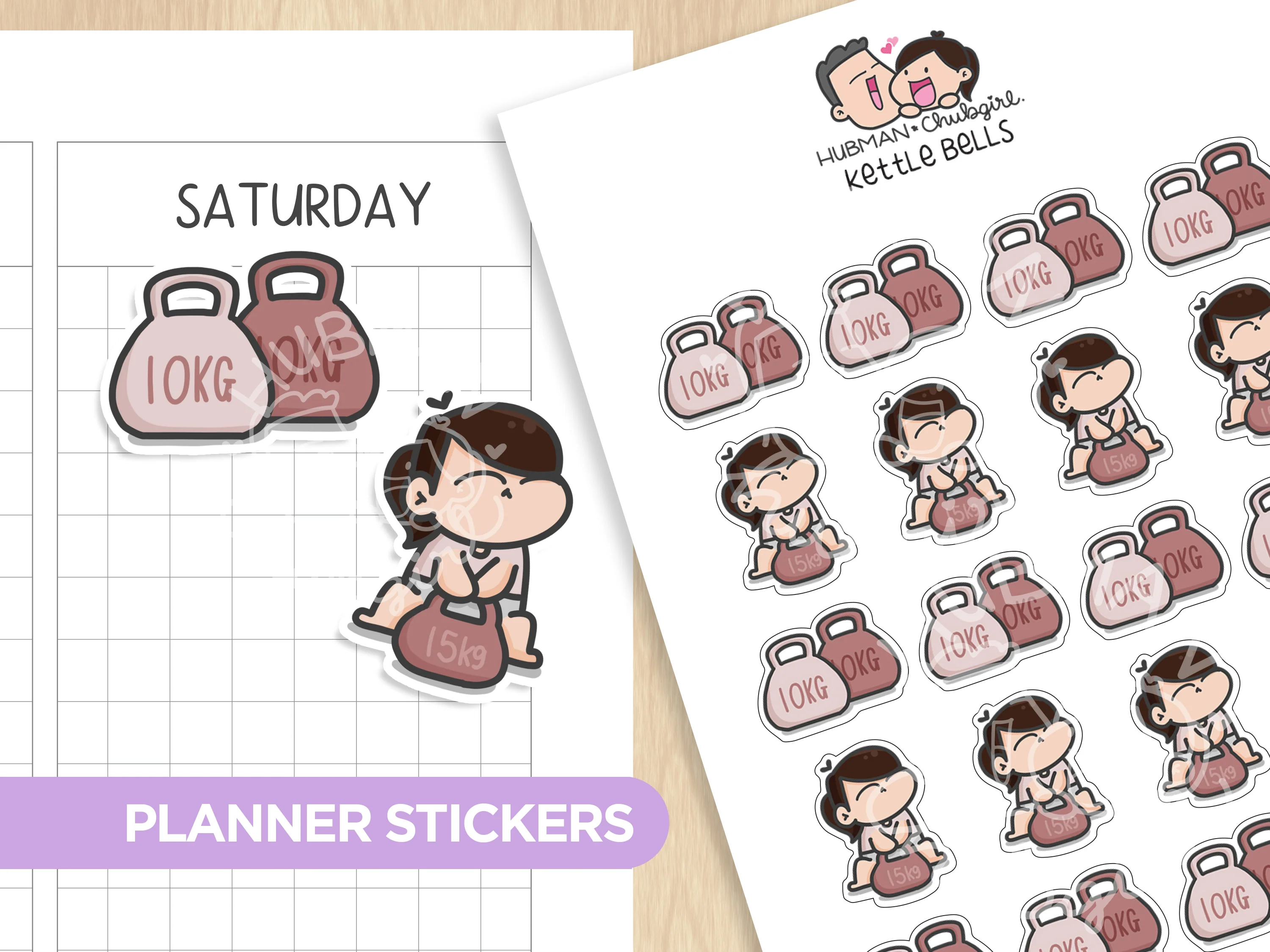 Kettle Bells Planner Stickers