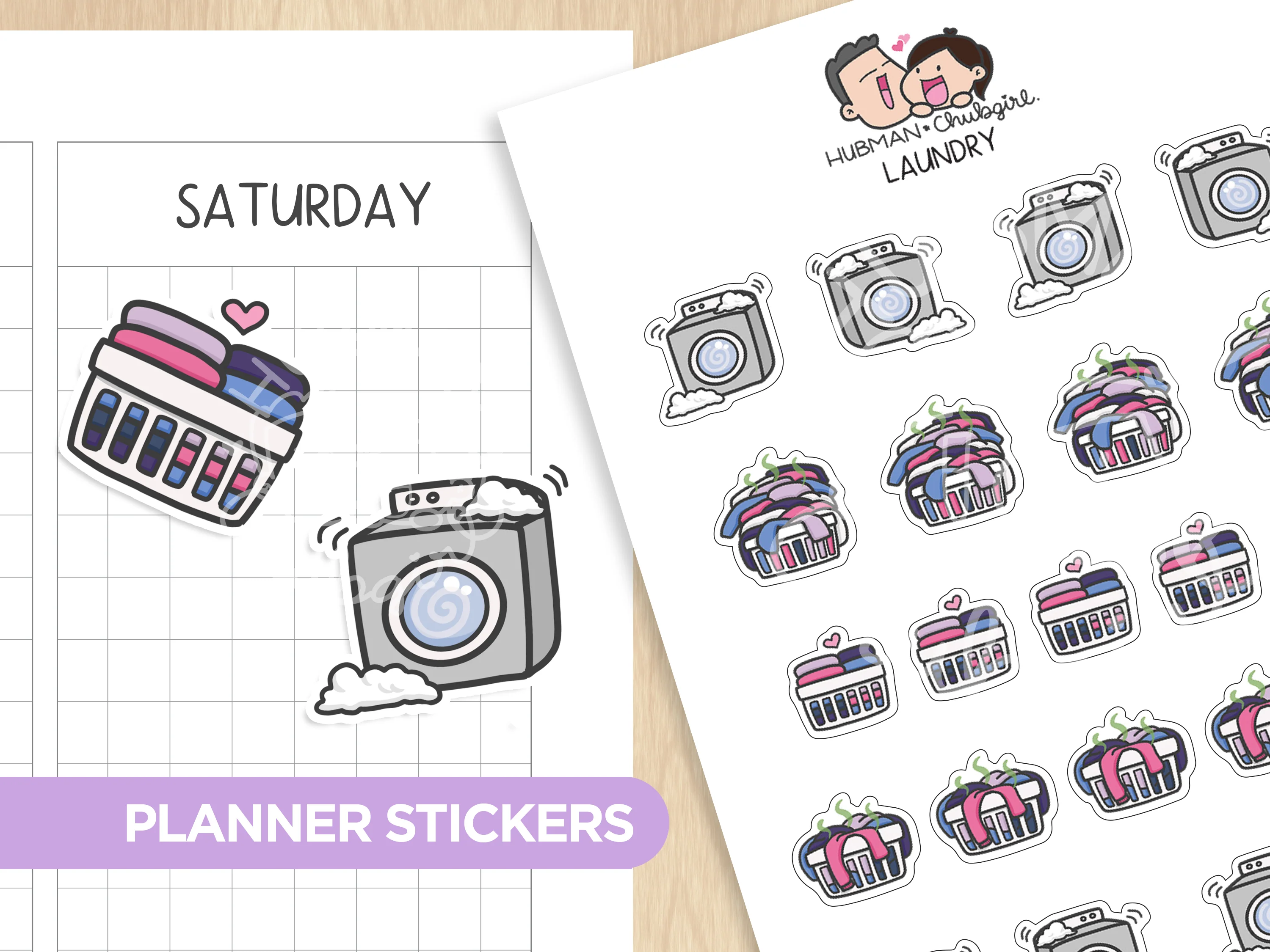 Laundry Planner Stickers