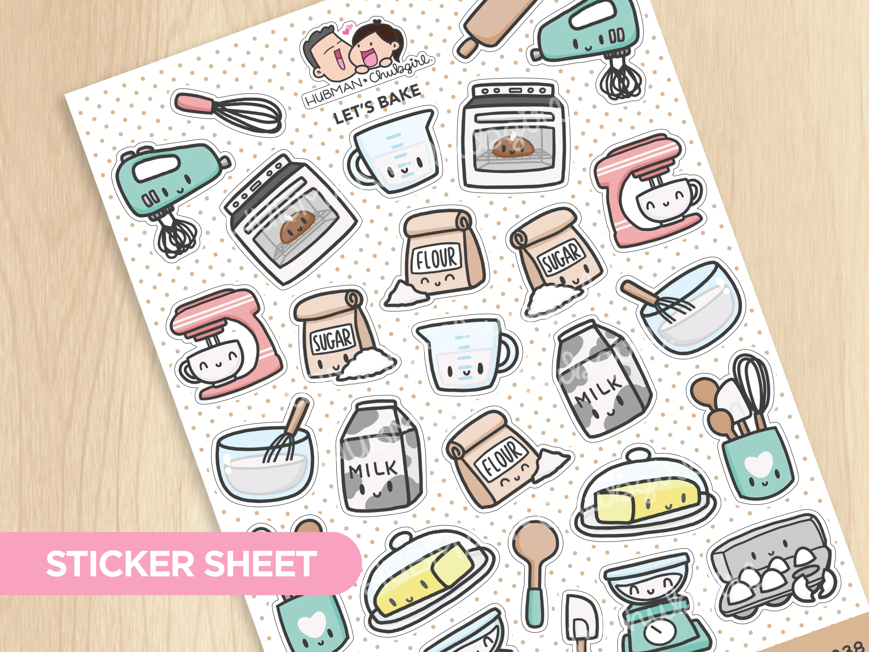 Let's Bake Sticker Sheet