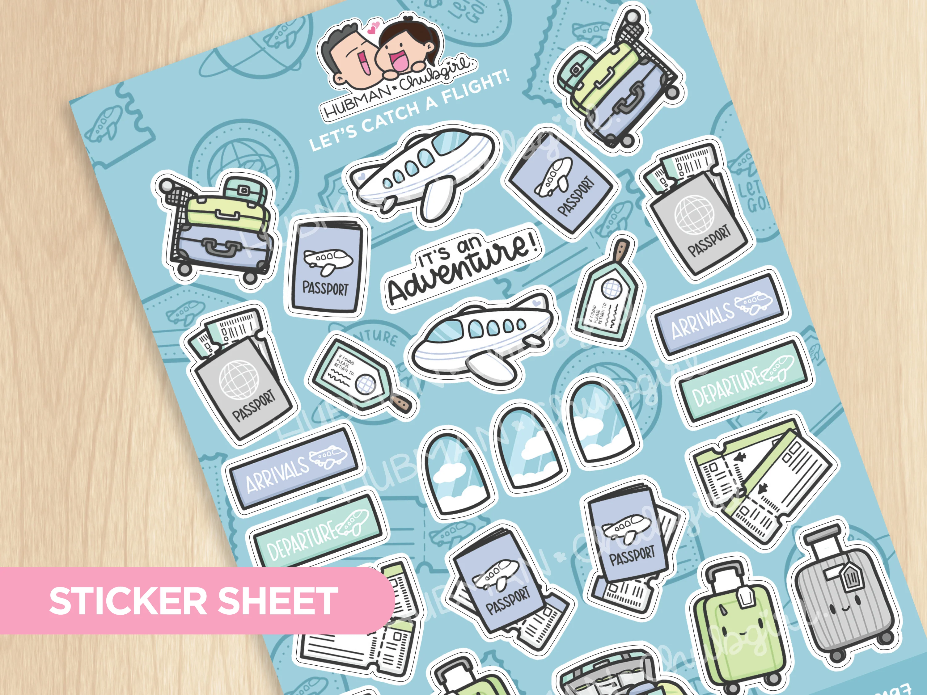 Let's Catch a Flight Sticker Sheet