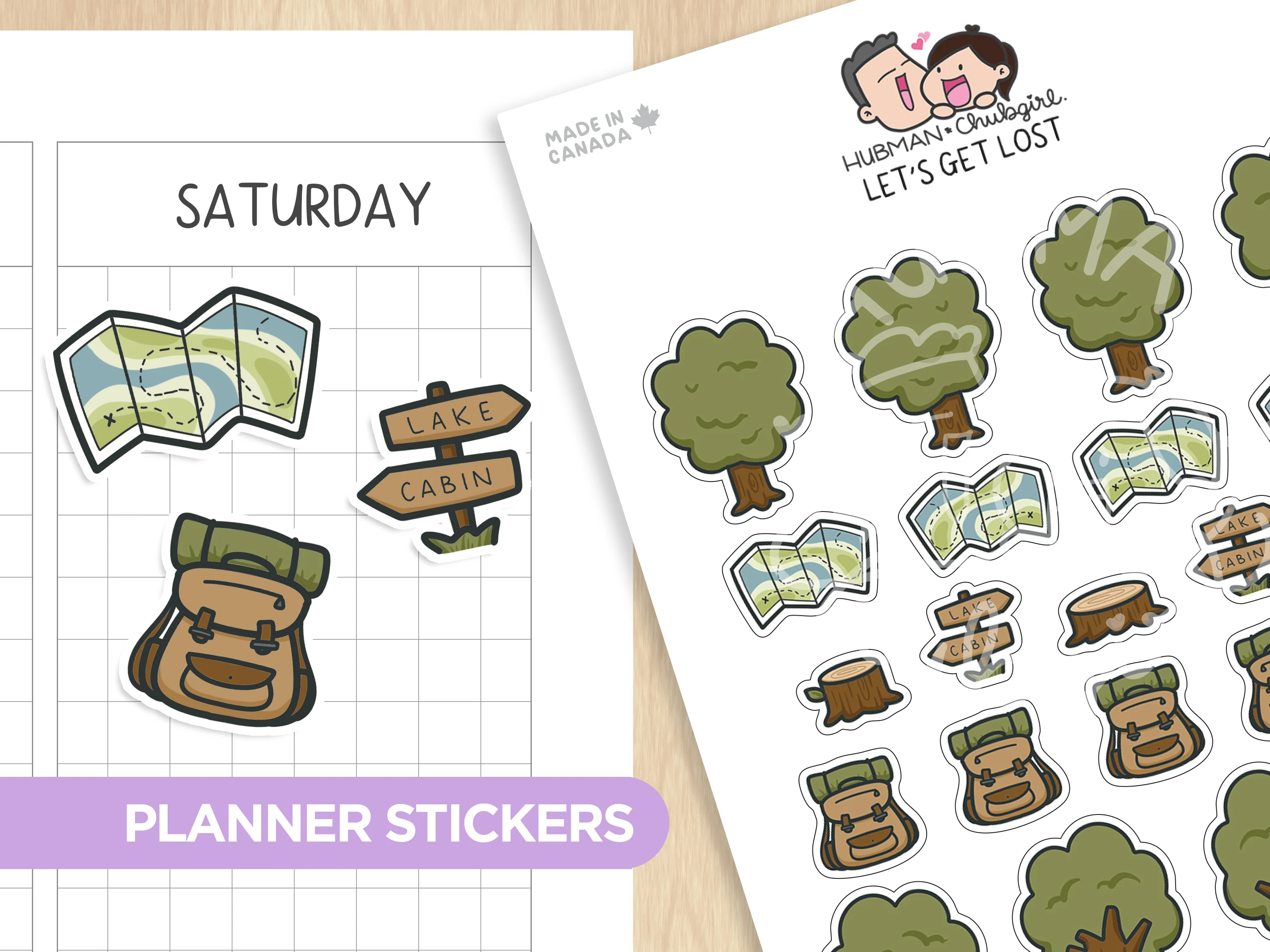Let's Get Lost Planner Stickers
