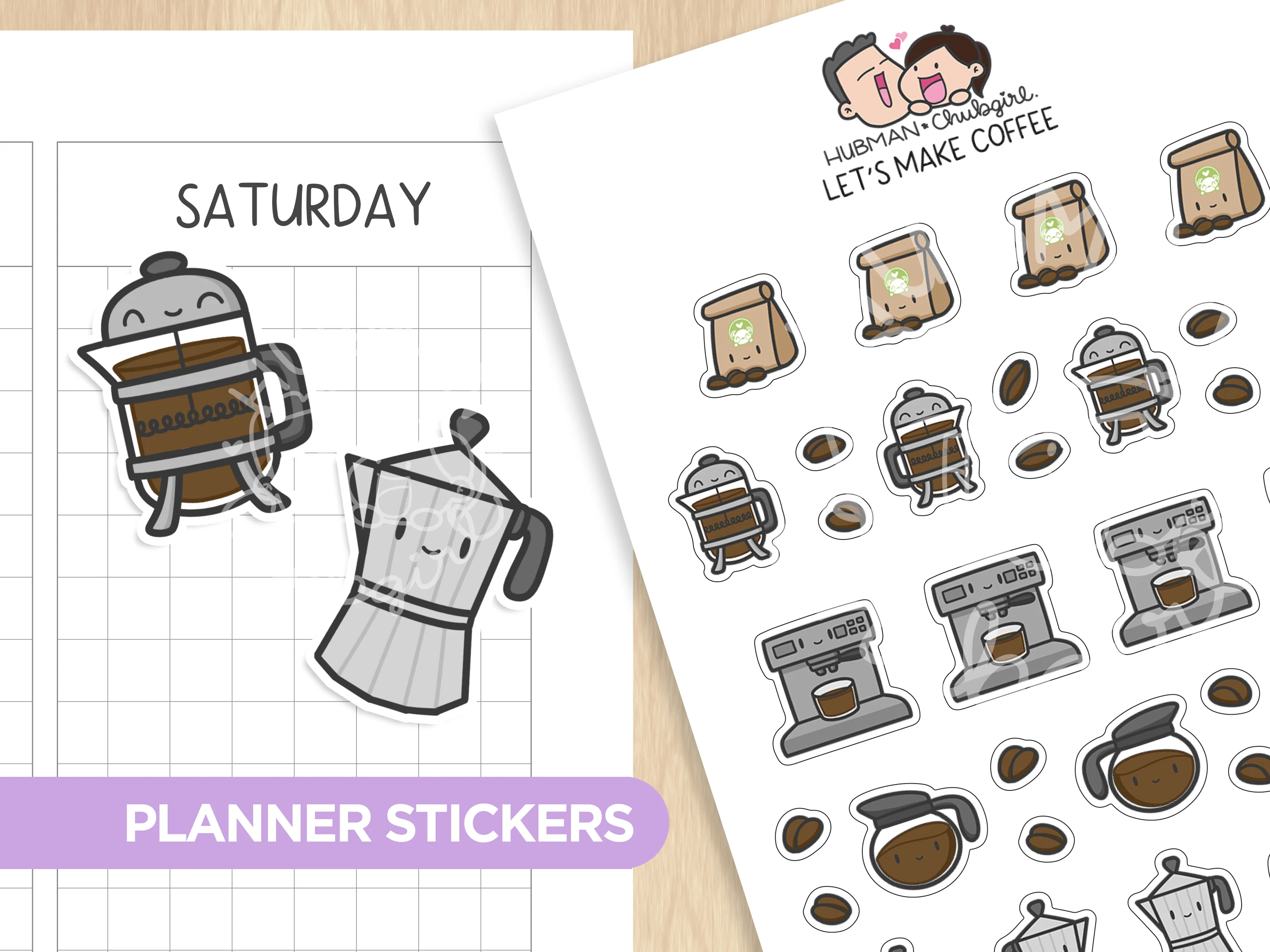 Let's Make Coffee Planner Stickers
